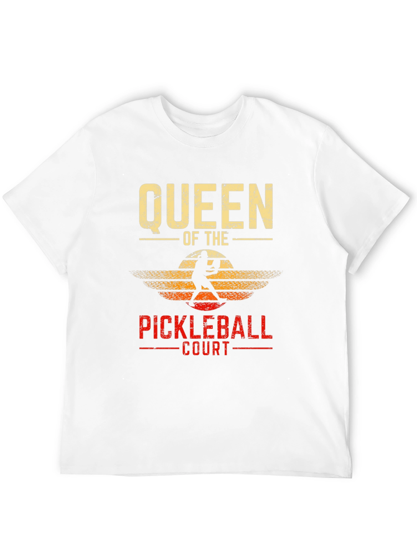 Black Queen of the Pickleball Court T-Shirt view 12
