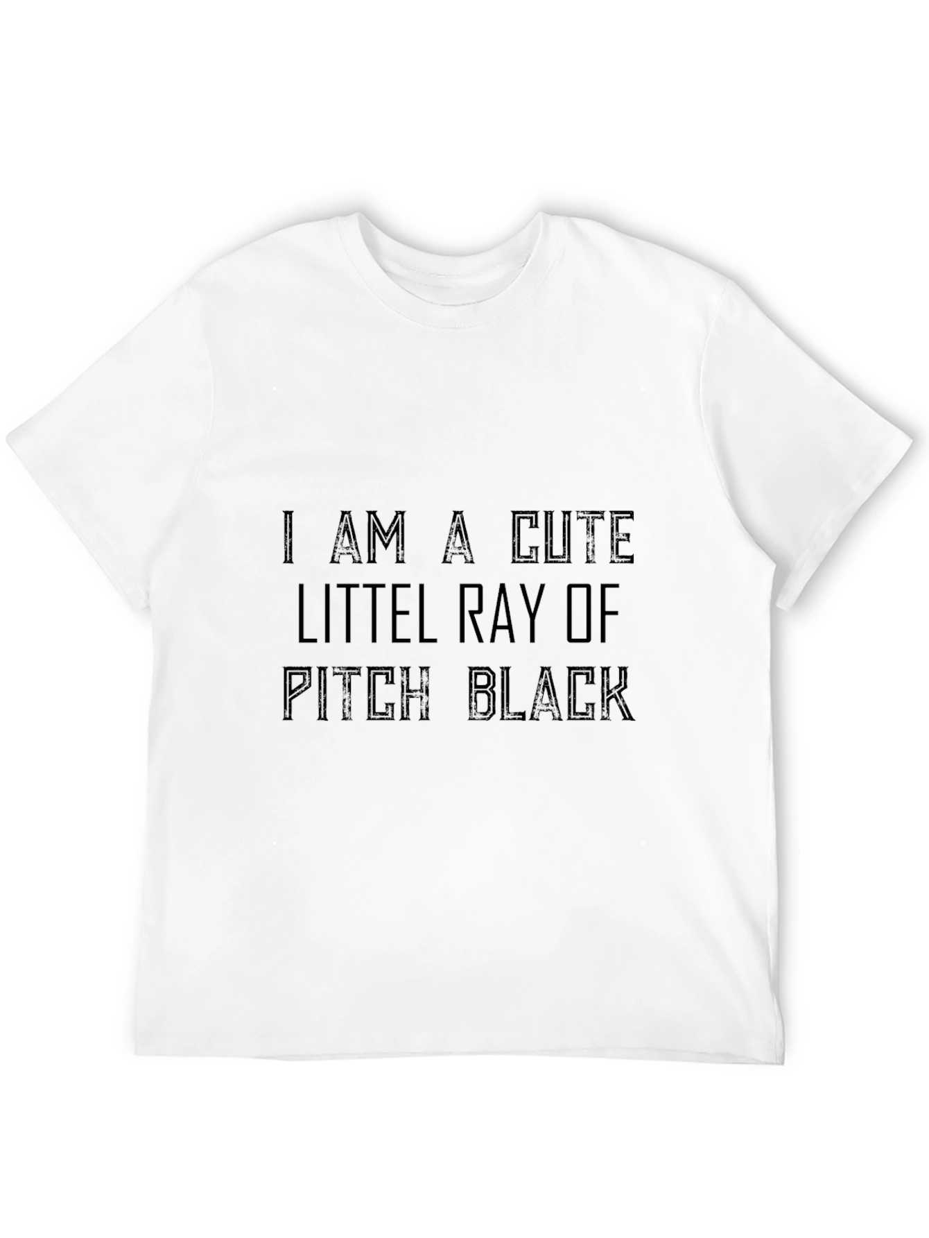 Black Cute Ray of Pitch Black Funny Graphic T-Shirt view 12