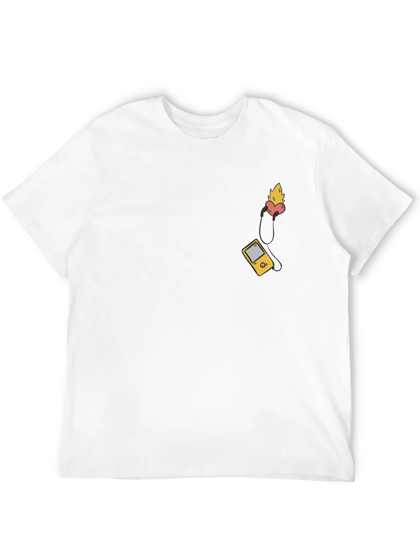 Black Retro Tunes Tee - Music Heart Shirt view 12