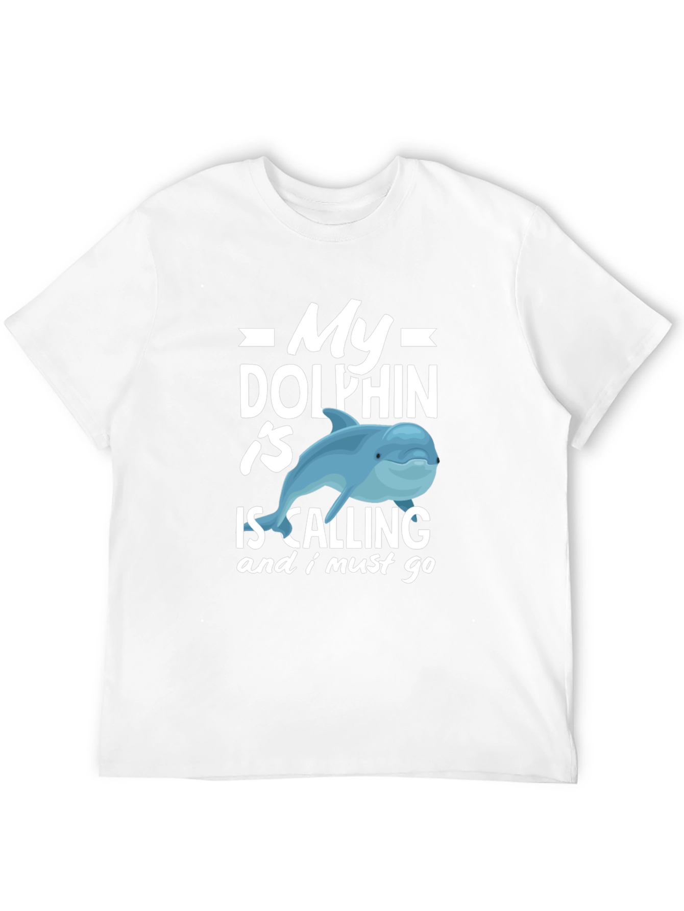 Black My Dolphin Is Calling Funny T-Shirt view 12