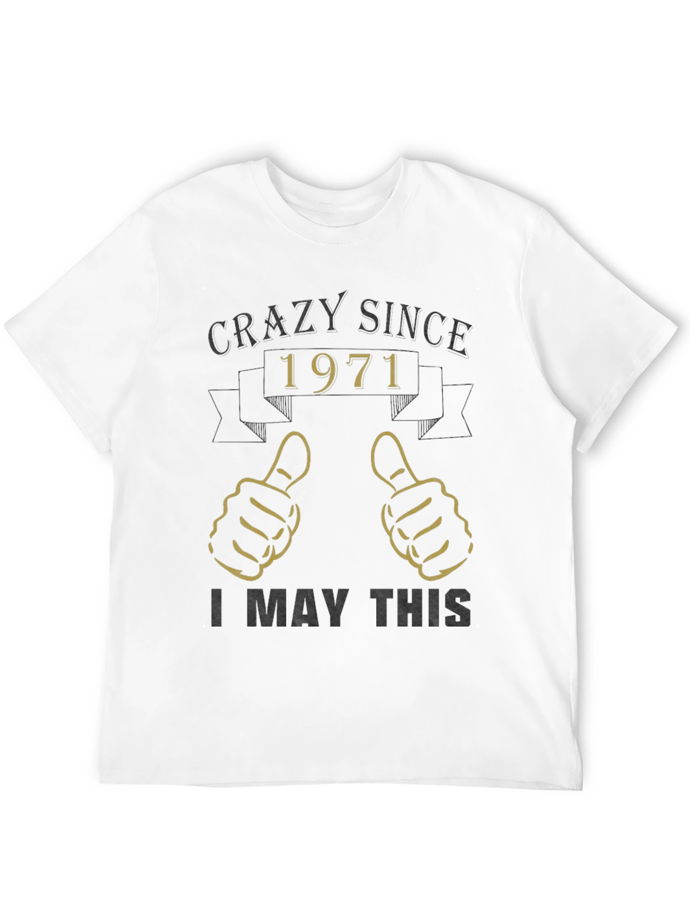 Black Crazy Since 1971 Graphic T-Shirt view 12
