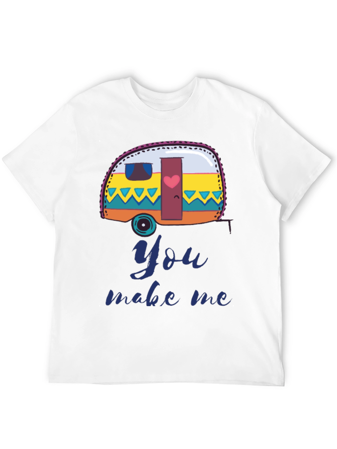 Black Camper Van You Make Me T-Shirt - Black view 12