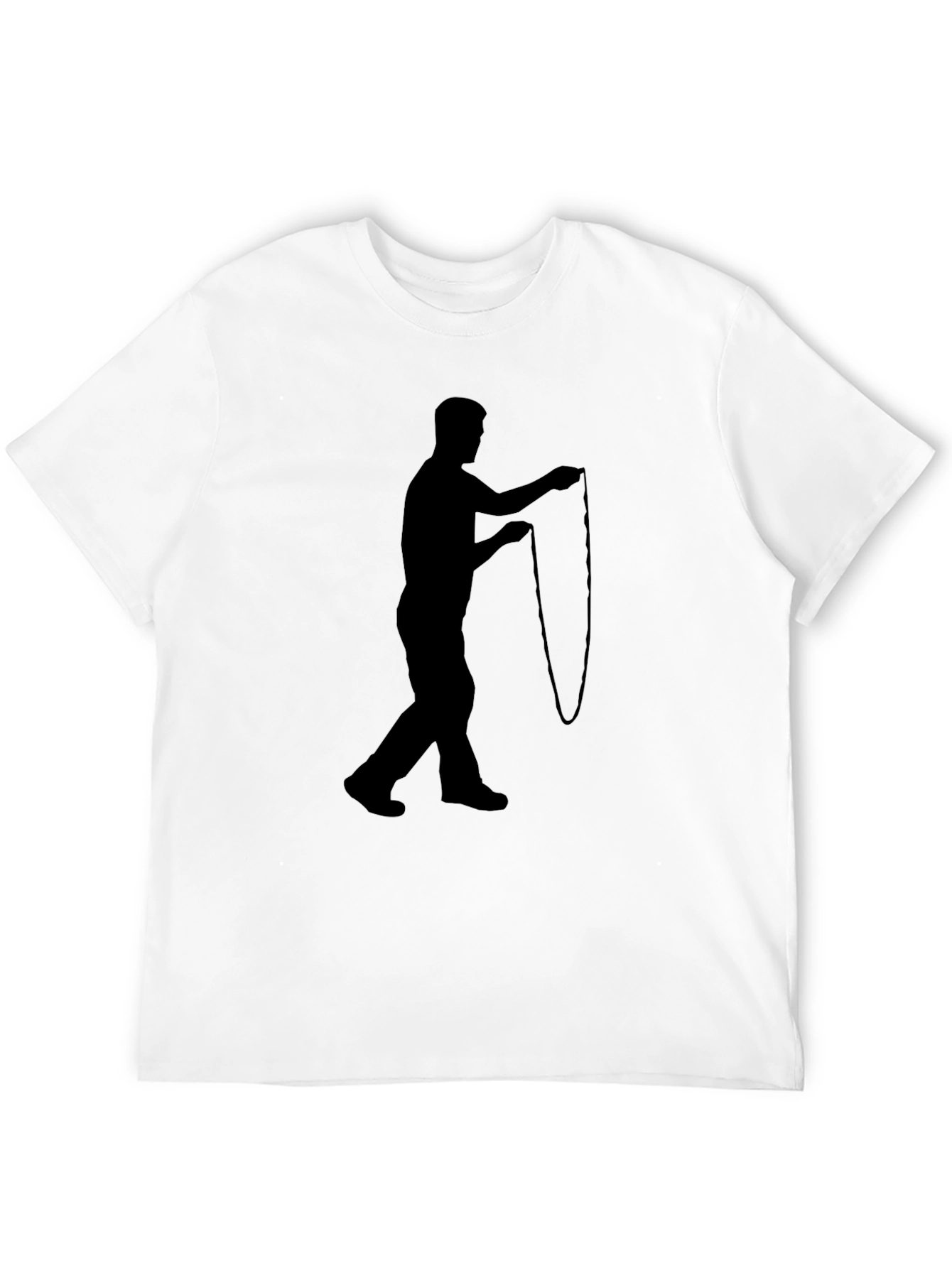 Black Man's Silhouette Fisherman Graphic Black T-Shirt view 12