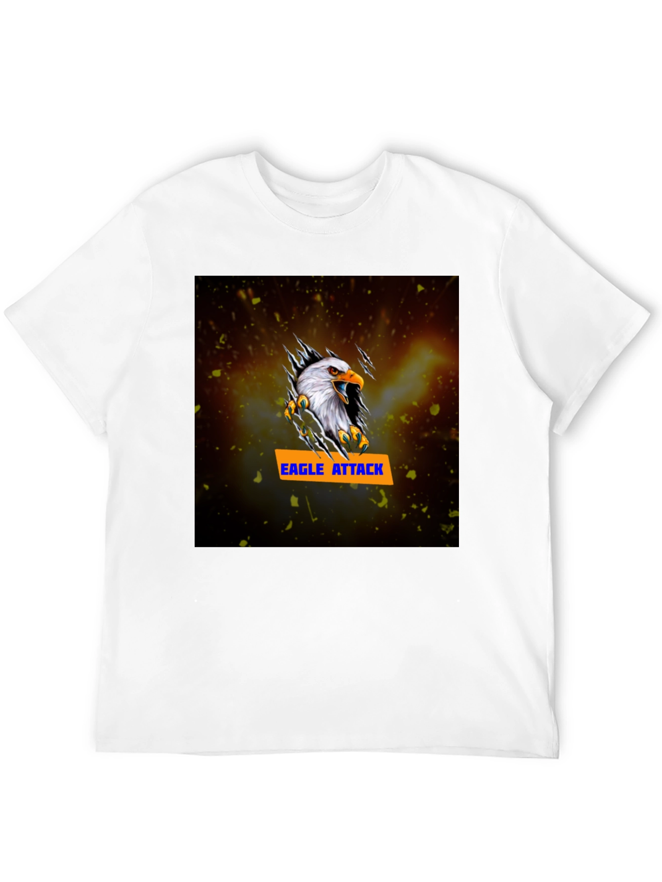 Black Eagle Attack Graphic Tee - Black Cotton Blend view 12