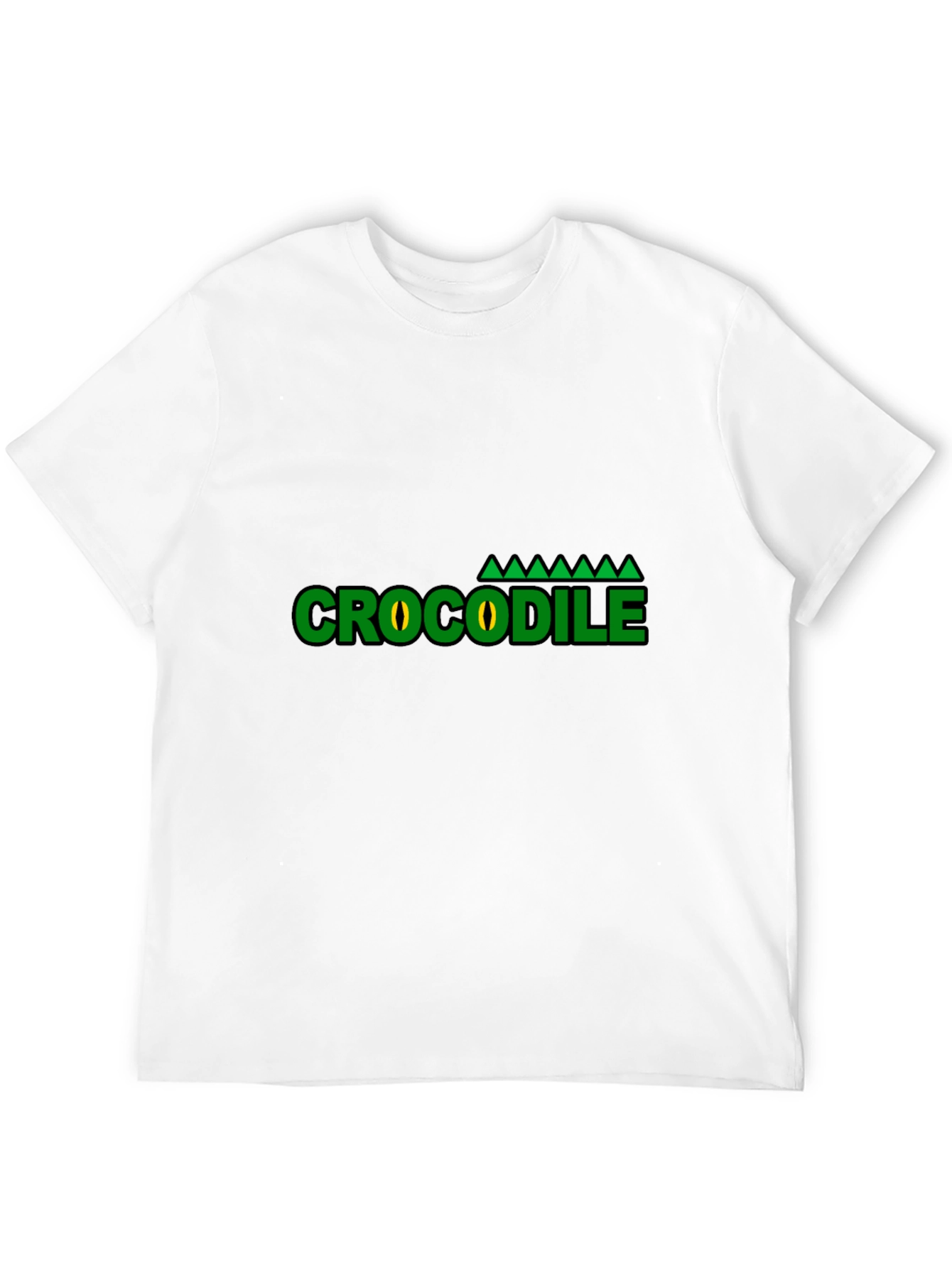 Black Crocodile Graphic T-Shirt - Green Eye Design view 12