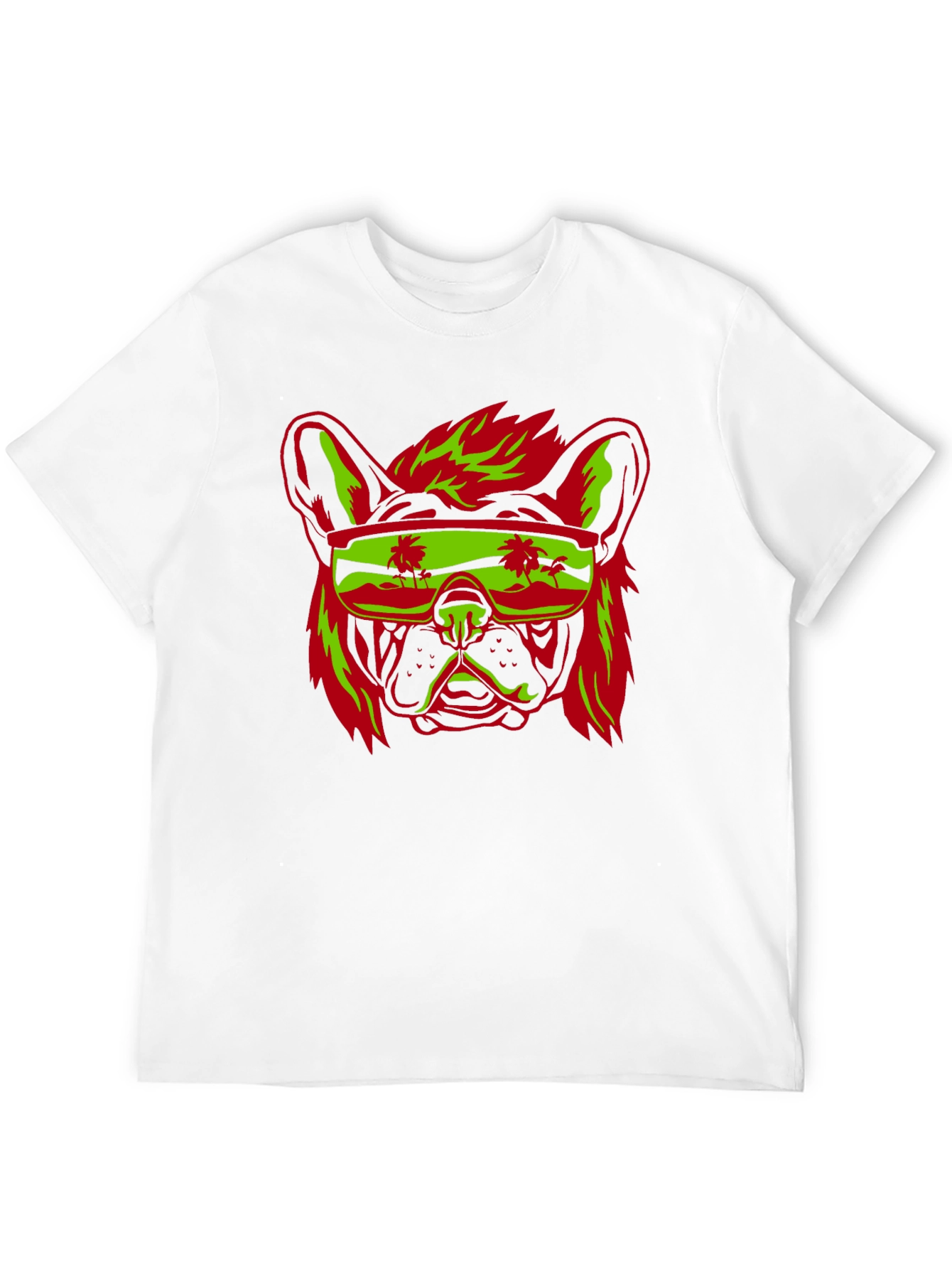 Black Cool Dog Graphic Print Black T-Shirt view 12