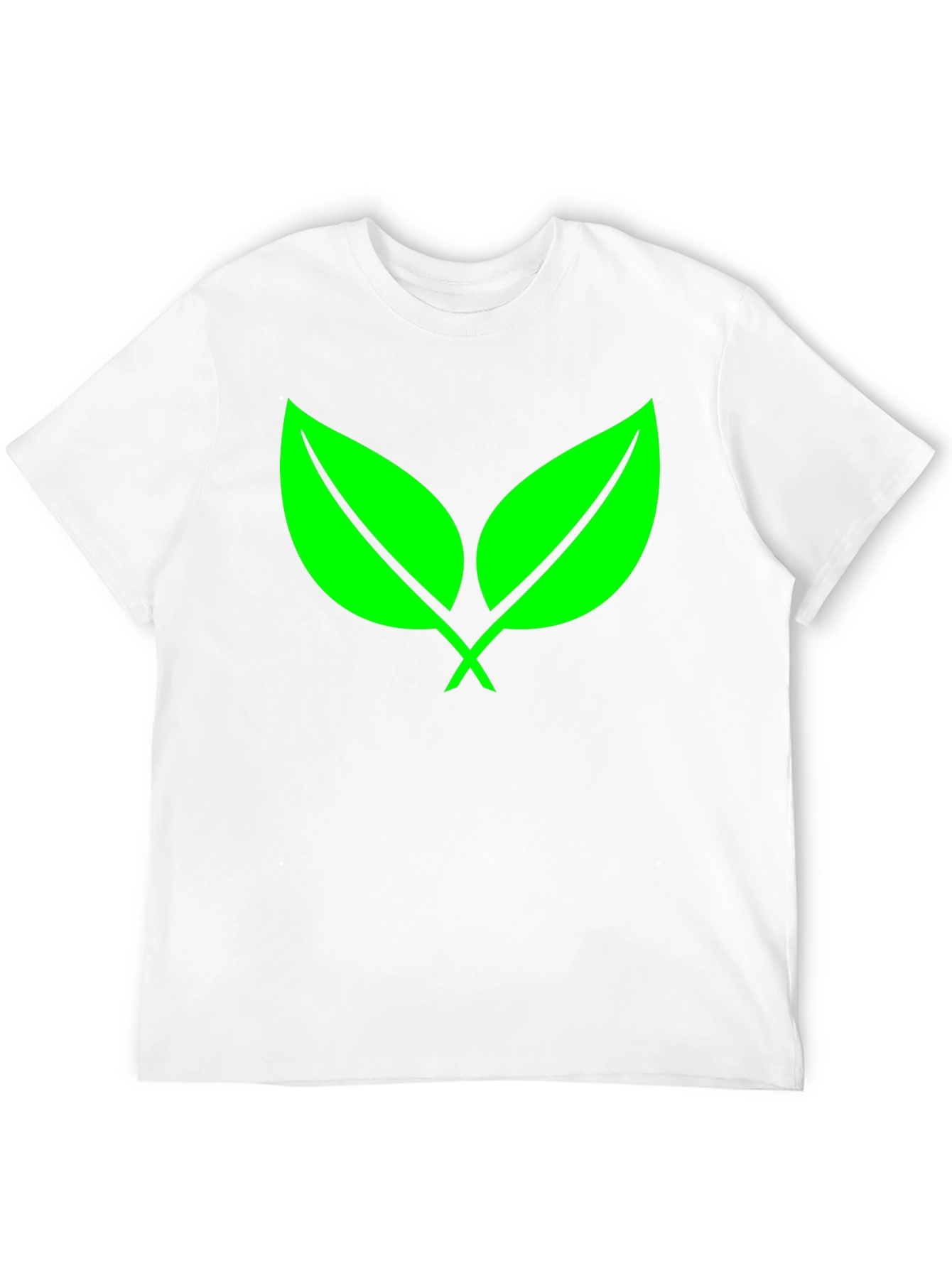 Black Eco-Friendly Green Leaf Black T-Shirt view 12