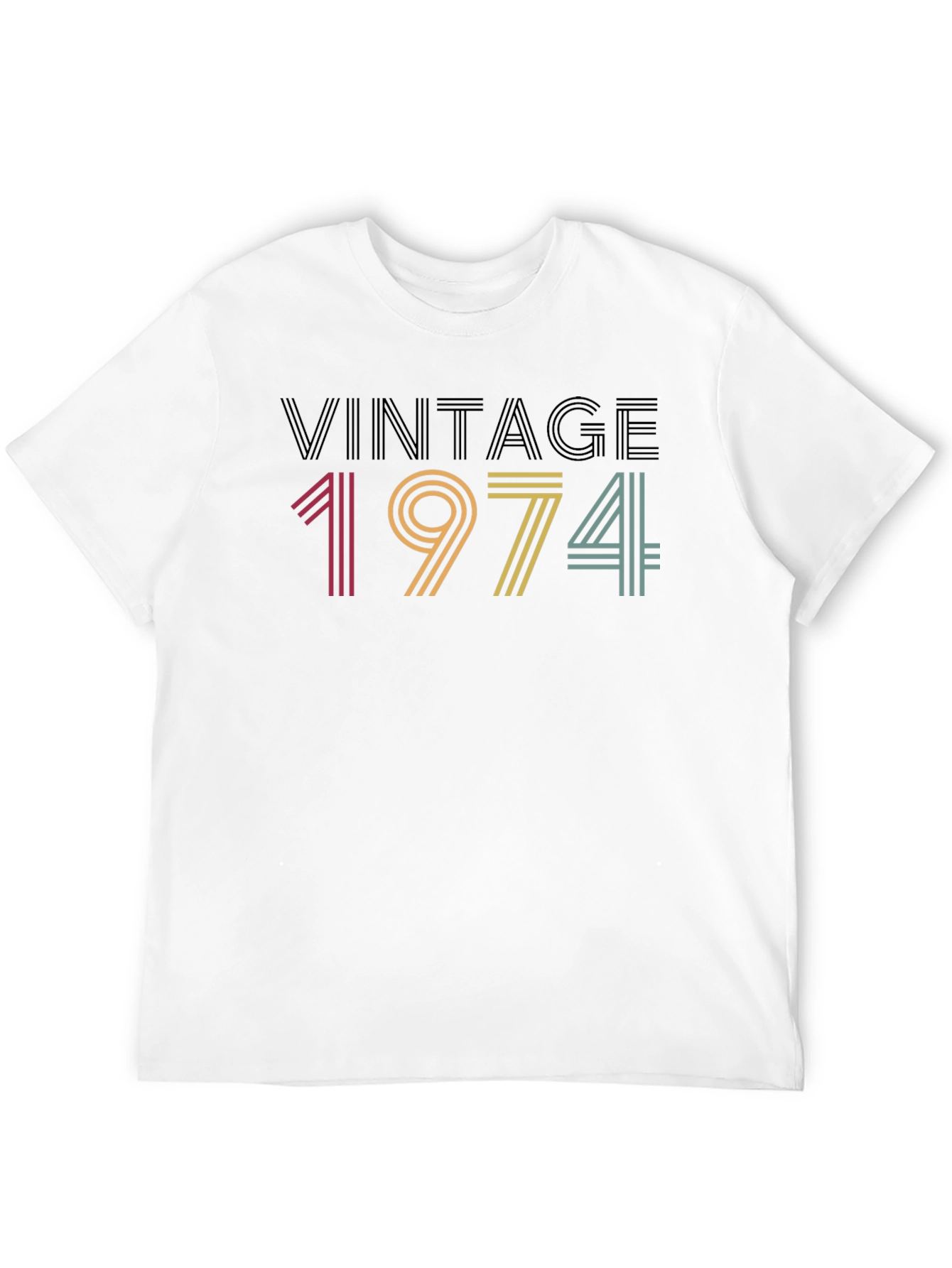 Black Vintage 1974 Graphic Tee - Retro Style view 12