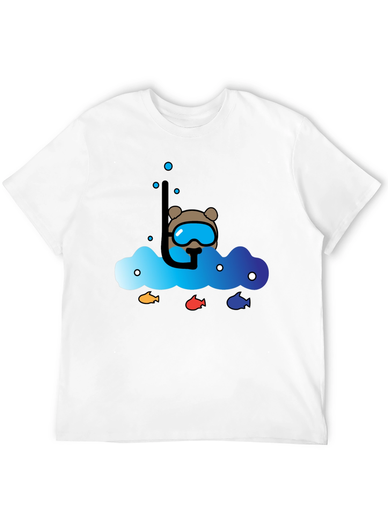 Black Scuba Bear Graphic Tee - Dive into Style! view 12