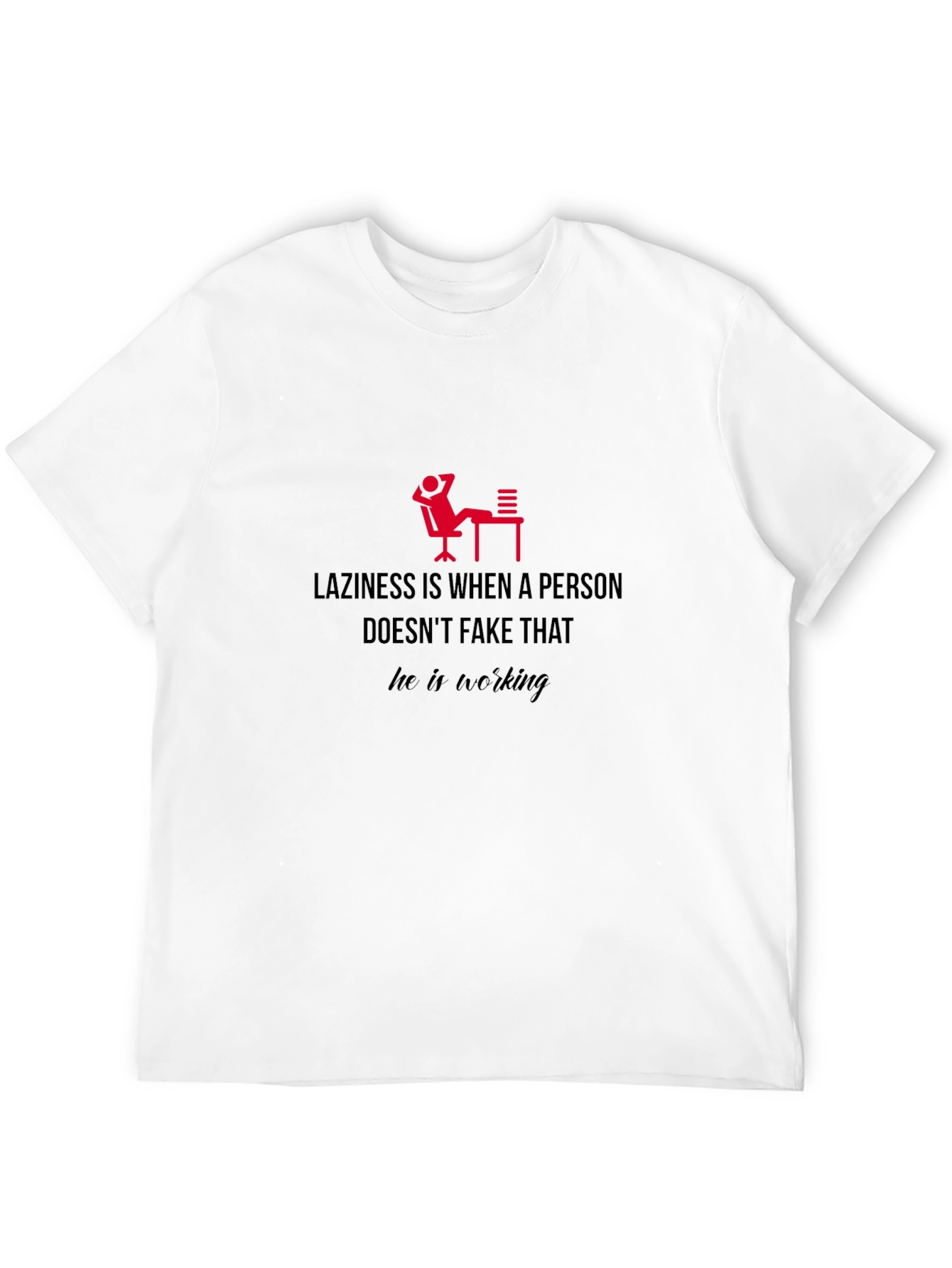 Black Lazy Day Humor Graphic T-Shirt view 12