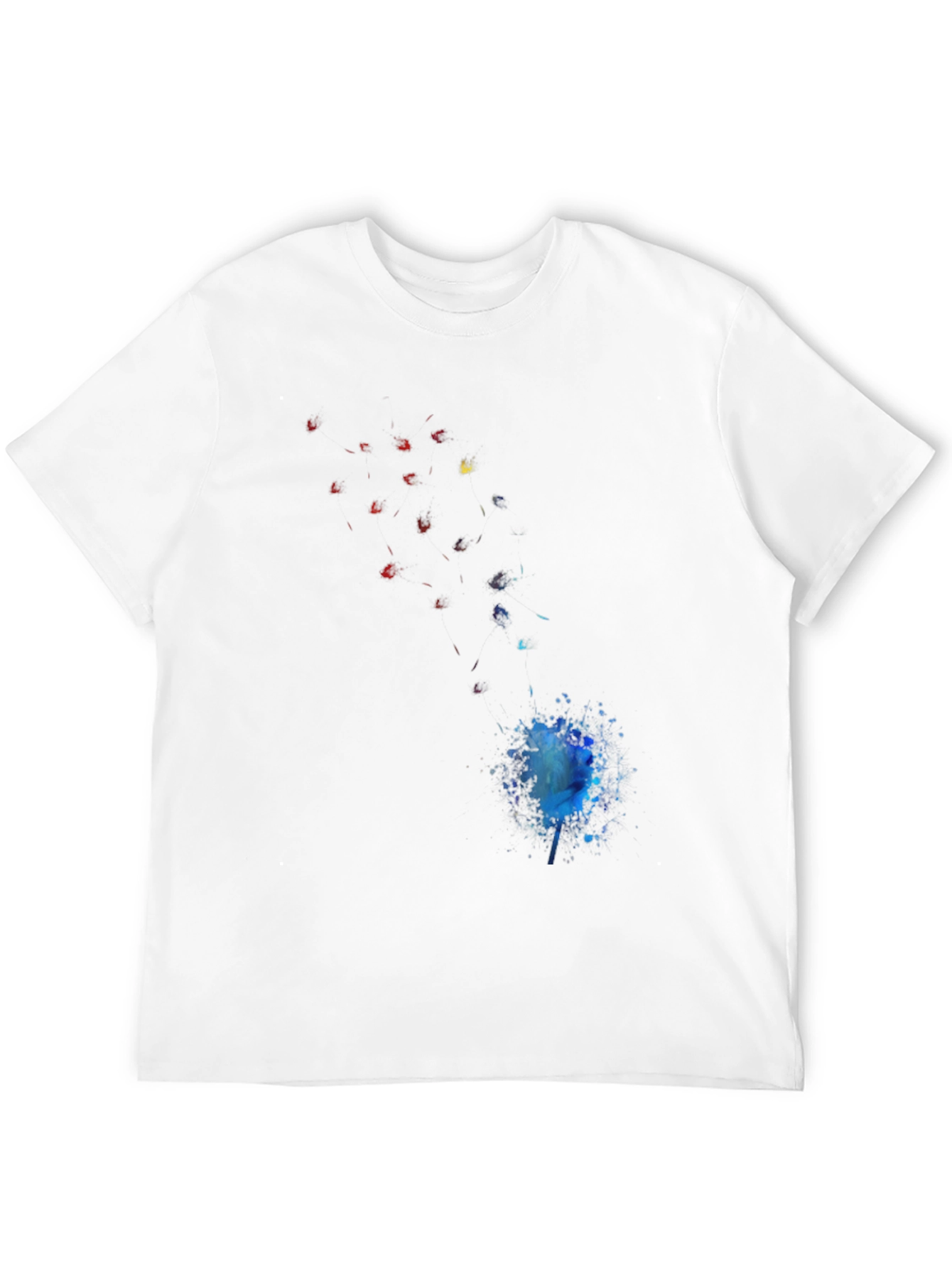 Black Abstract Watercolor Graphic Black Tee view 12