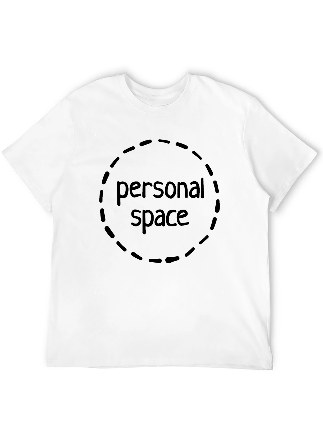 Black Personal Space Graphic Tee - Black Cotton Comfort view 12