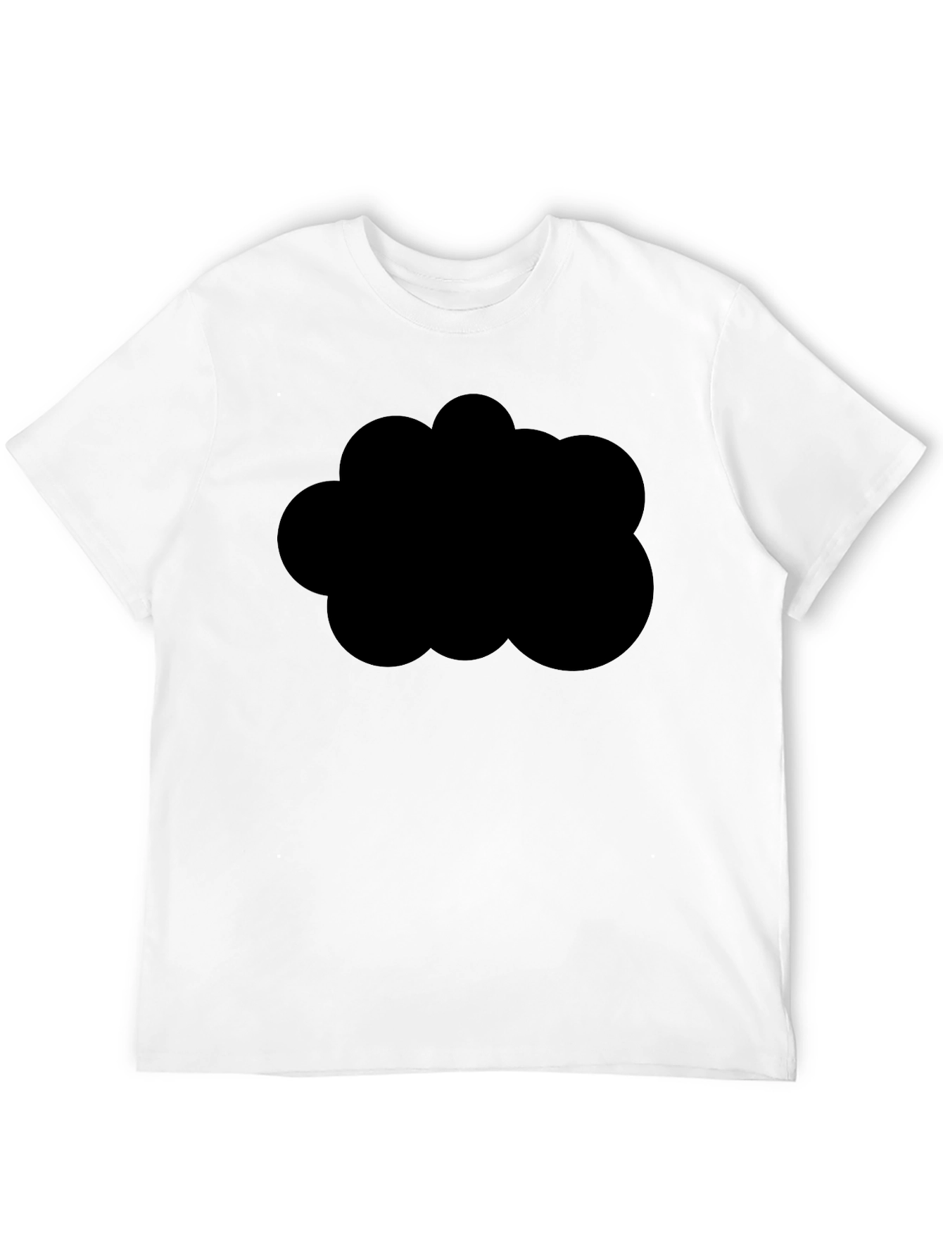 Black Black Graphic Tee - Abstract Cloud Design view 12