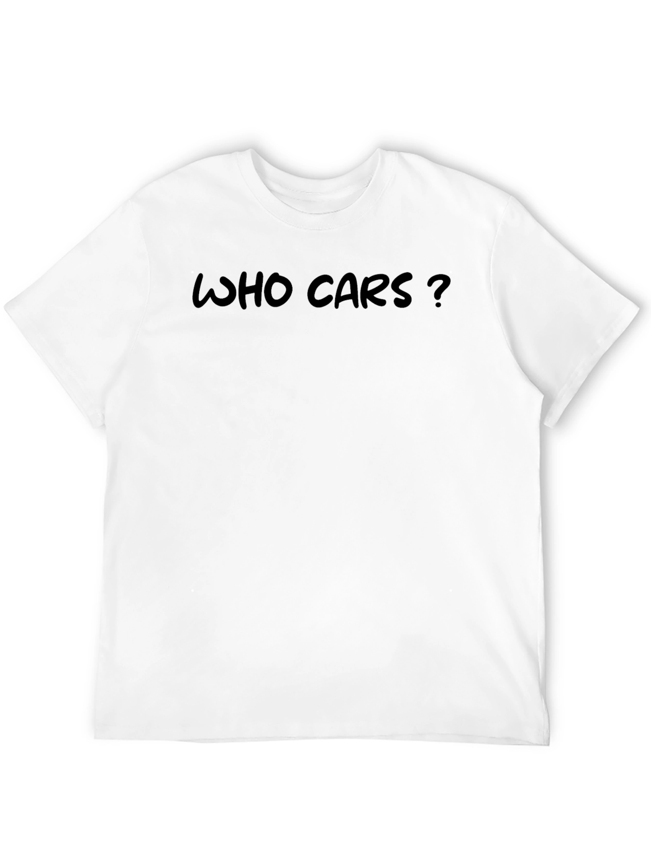 Black Who Cares? Black T-Shirt - Casual Style view 12