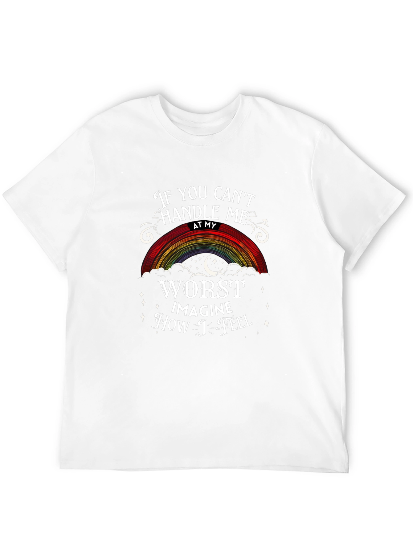 Black Handle Me At My Worst Rainbow Graphic Tee view 12