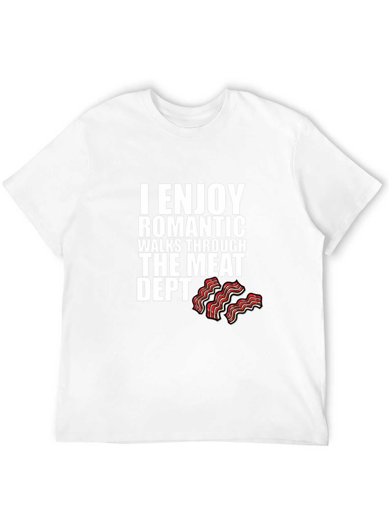 Black I Enjoy Romantic Walks Meat Dept. T-Shirt view 12