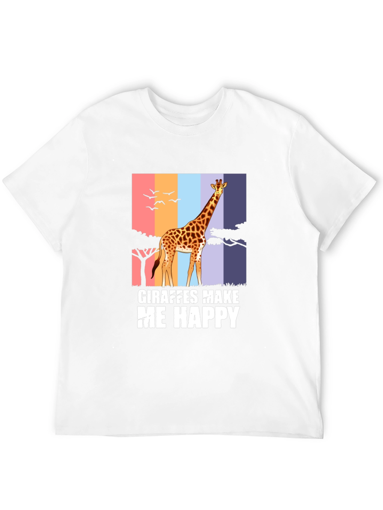 Black Giraffes Make Me Happy Graphic Tee view 12