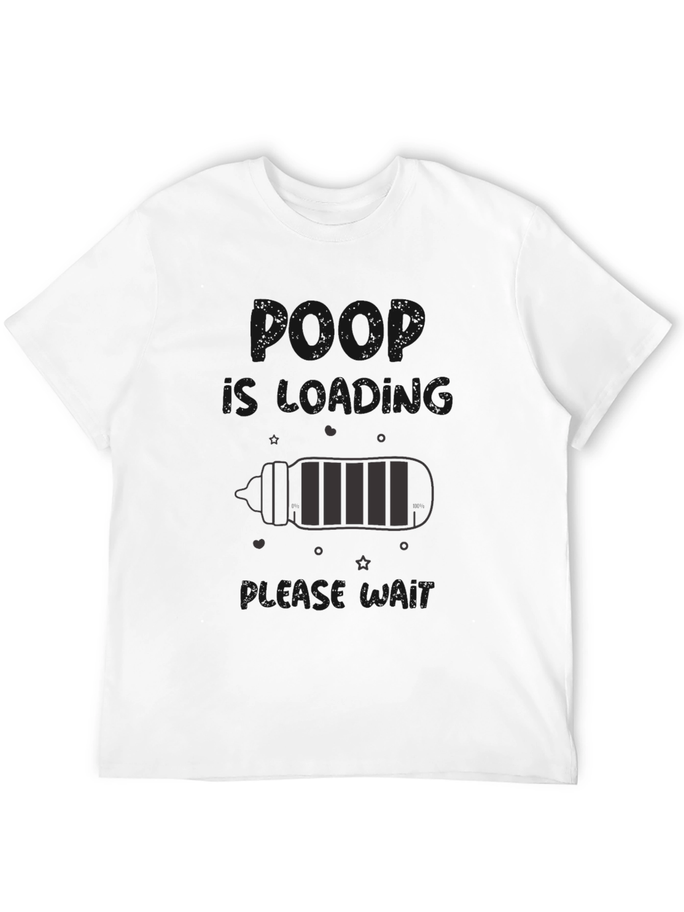 Black Loading Please Wait T-Shirt view 12