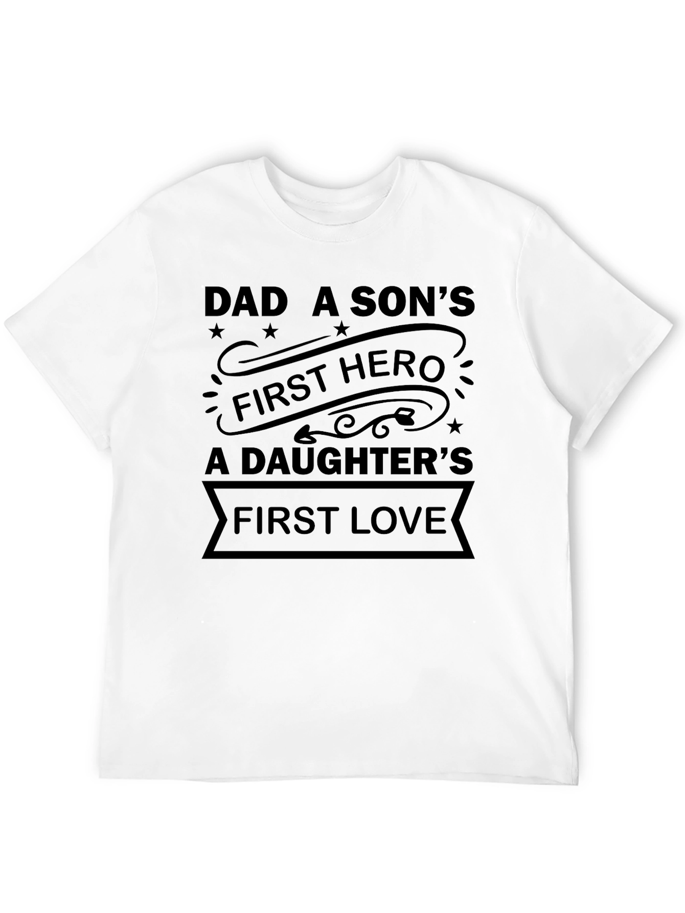 Black Dad A Son's First Hero T-Shirt Father's Day Gift view 12