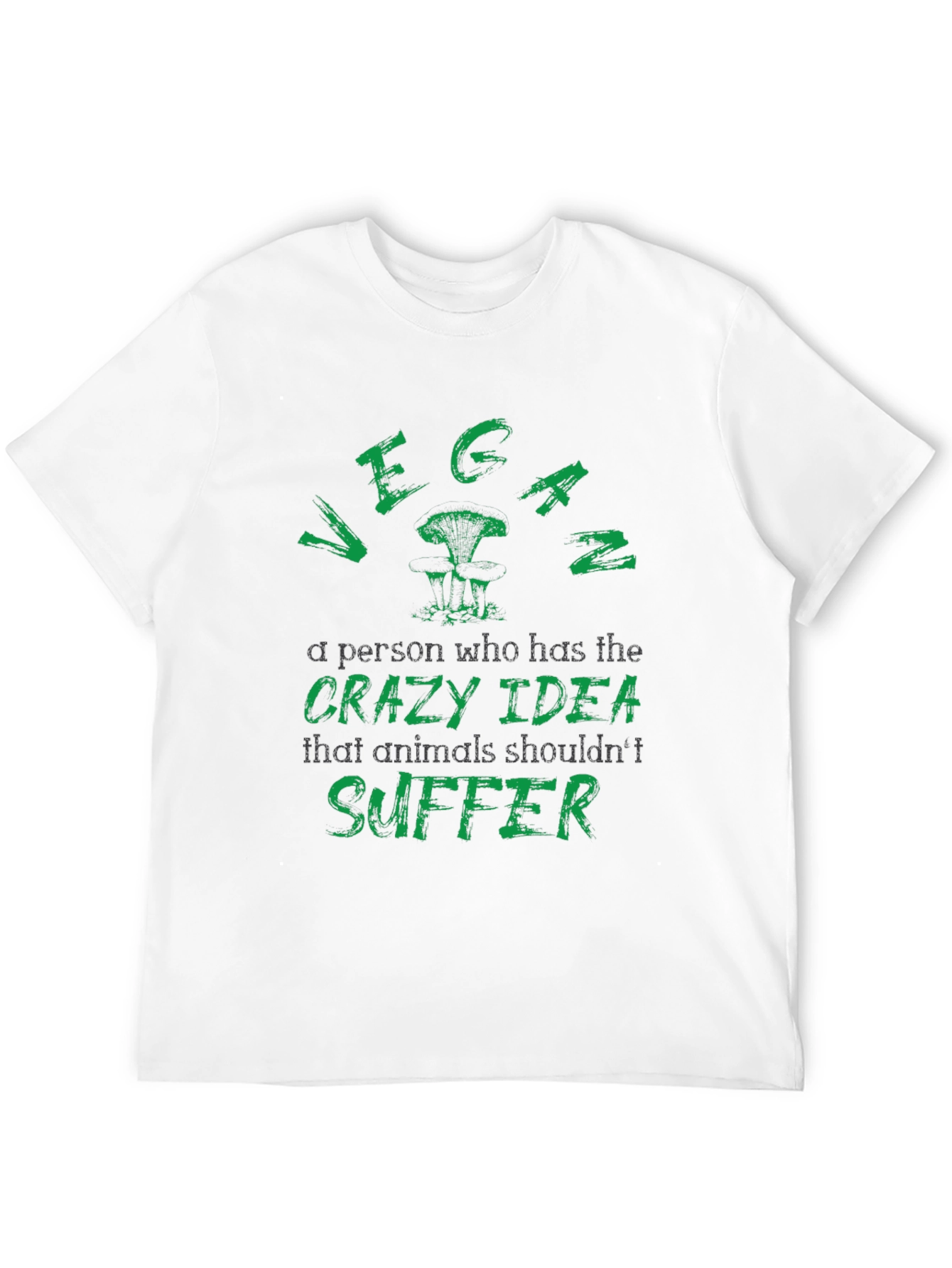 Black Vegan T-Shirt: Animals Shouldn't Suffer view 12
