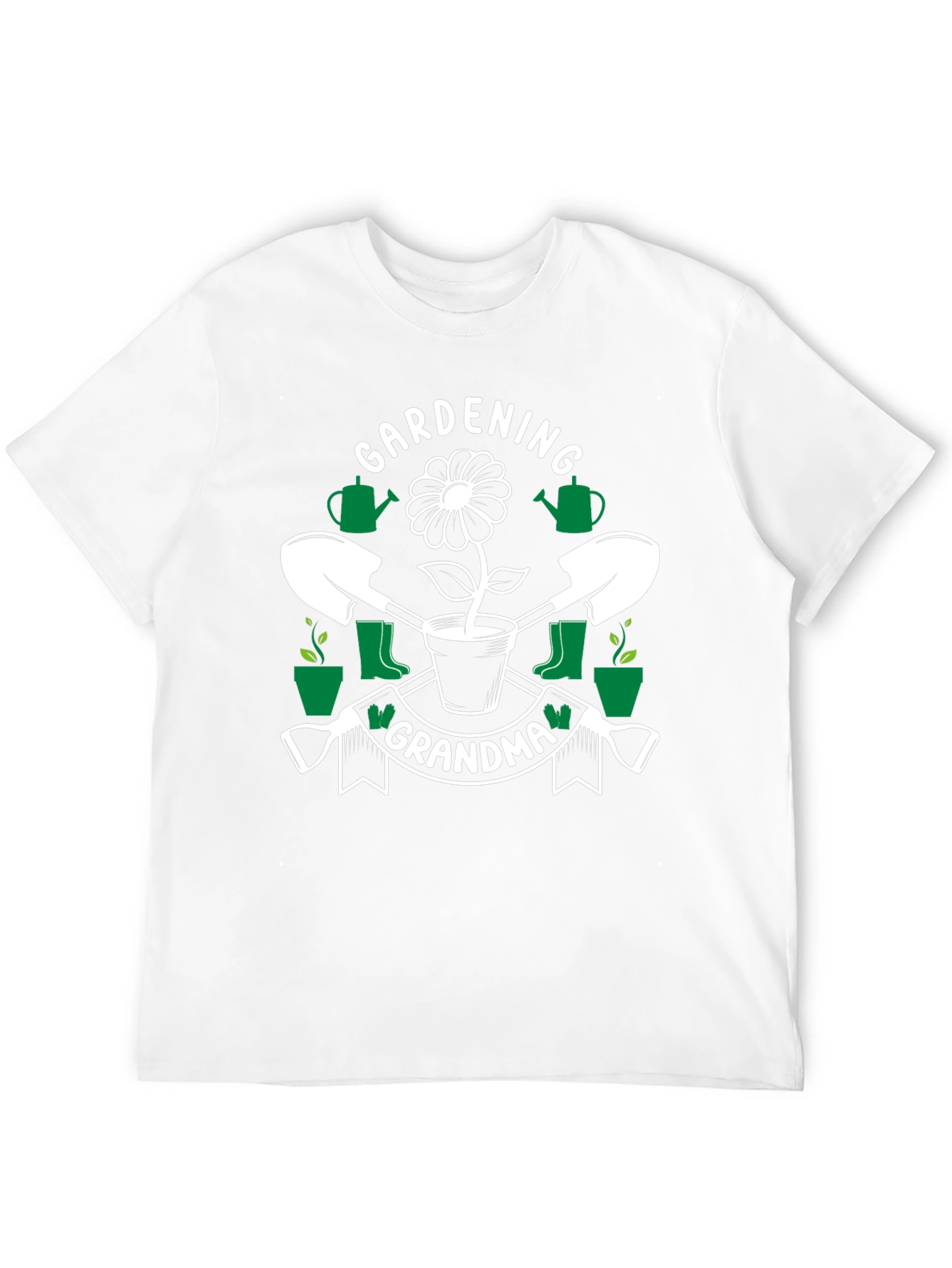 Black Gardening Grandma T-Shirt - Floral Design view 12