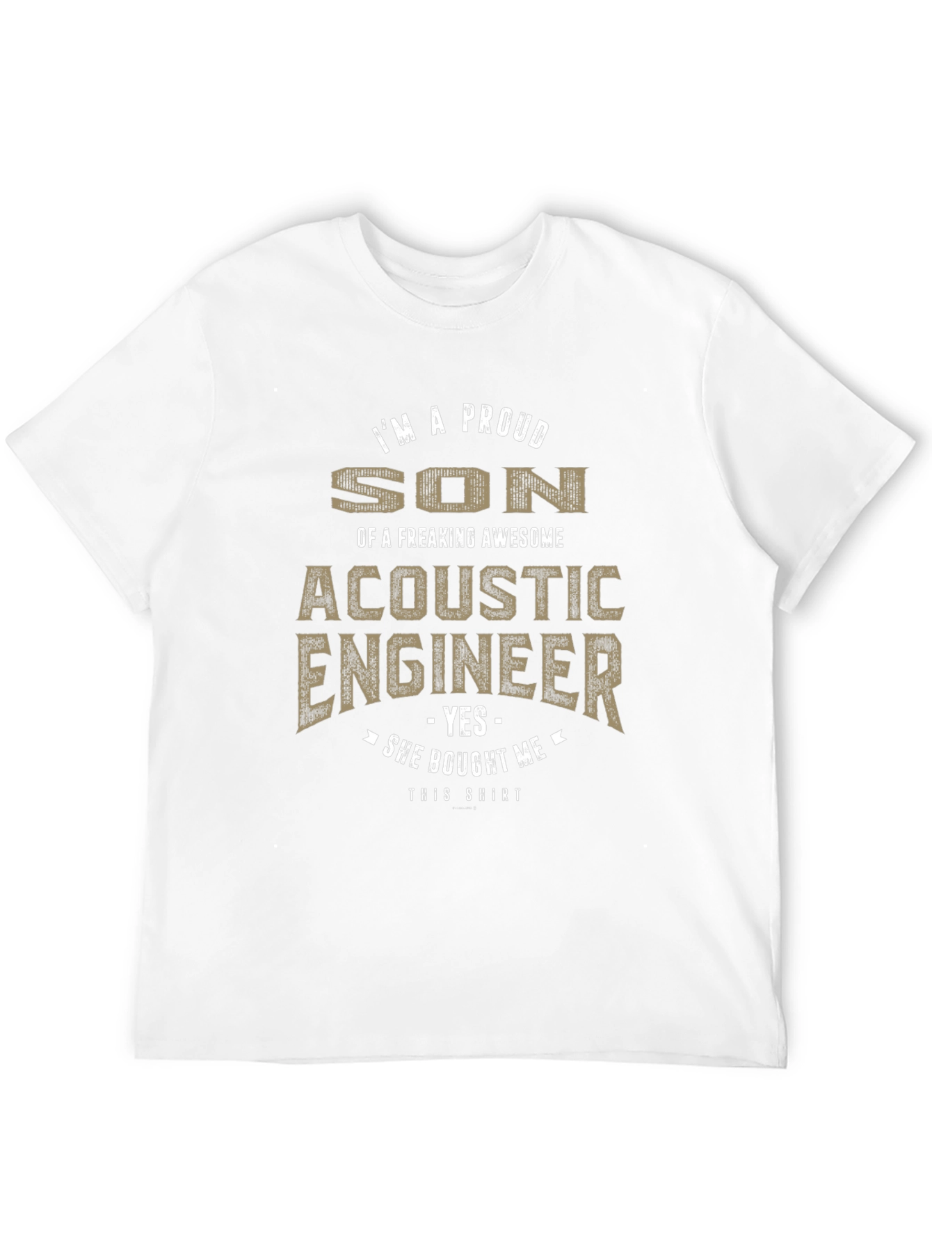 Black Proud Son of Acoustic Engineer Novelty T-Shirt view 12