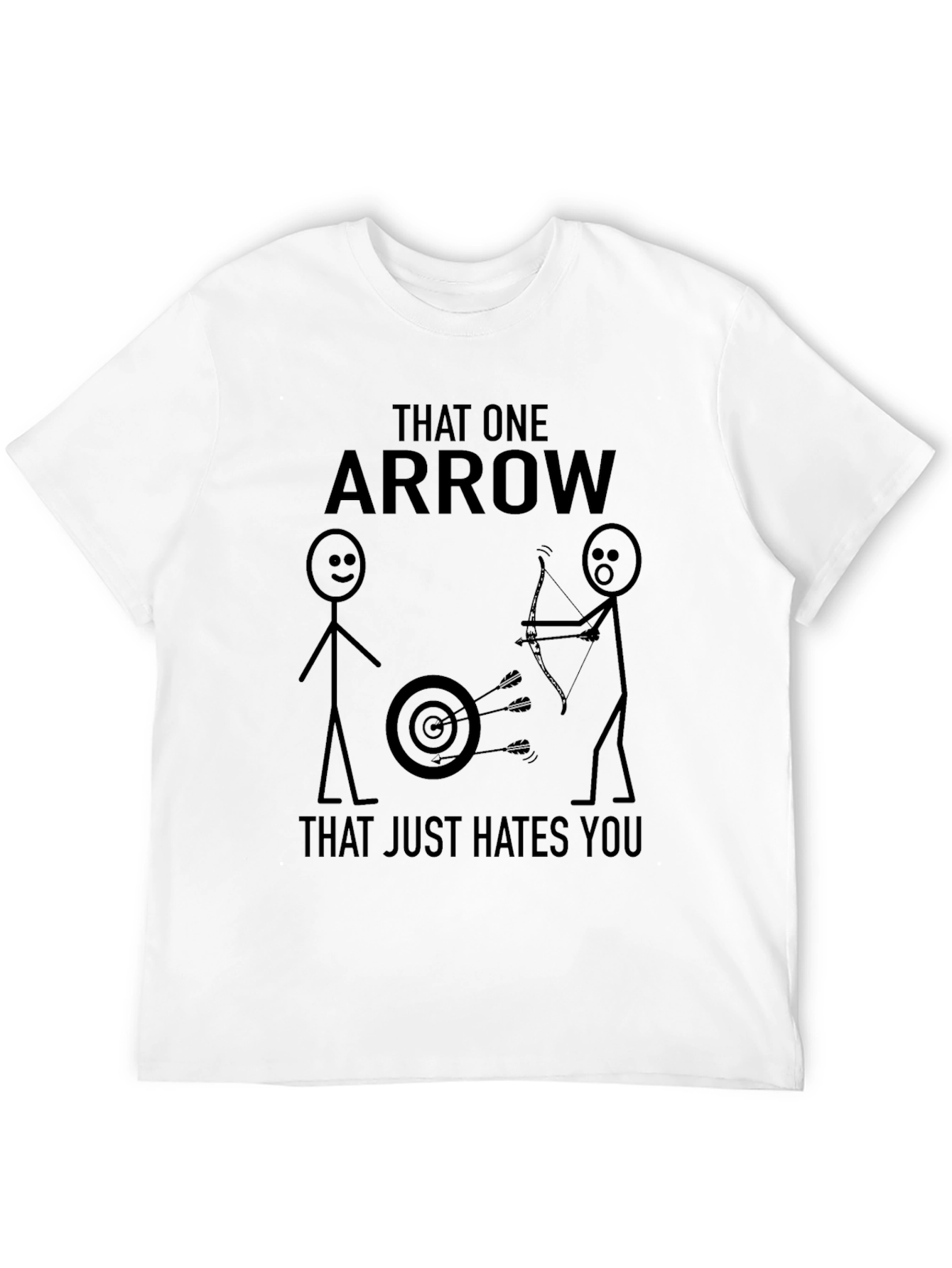 Black Humorous Archery T-Shirt - That One Arrow view 12