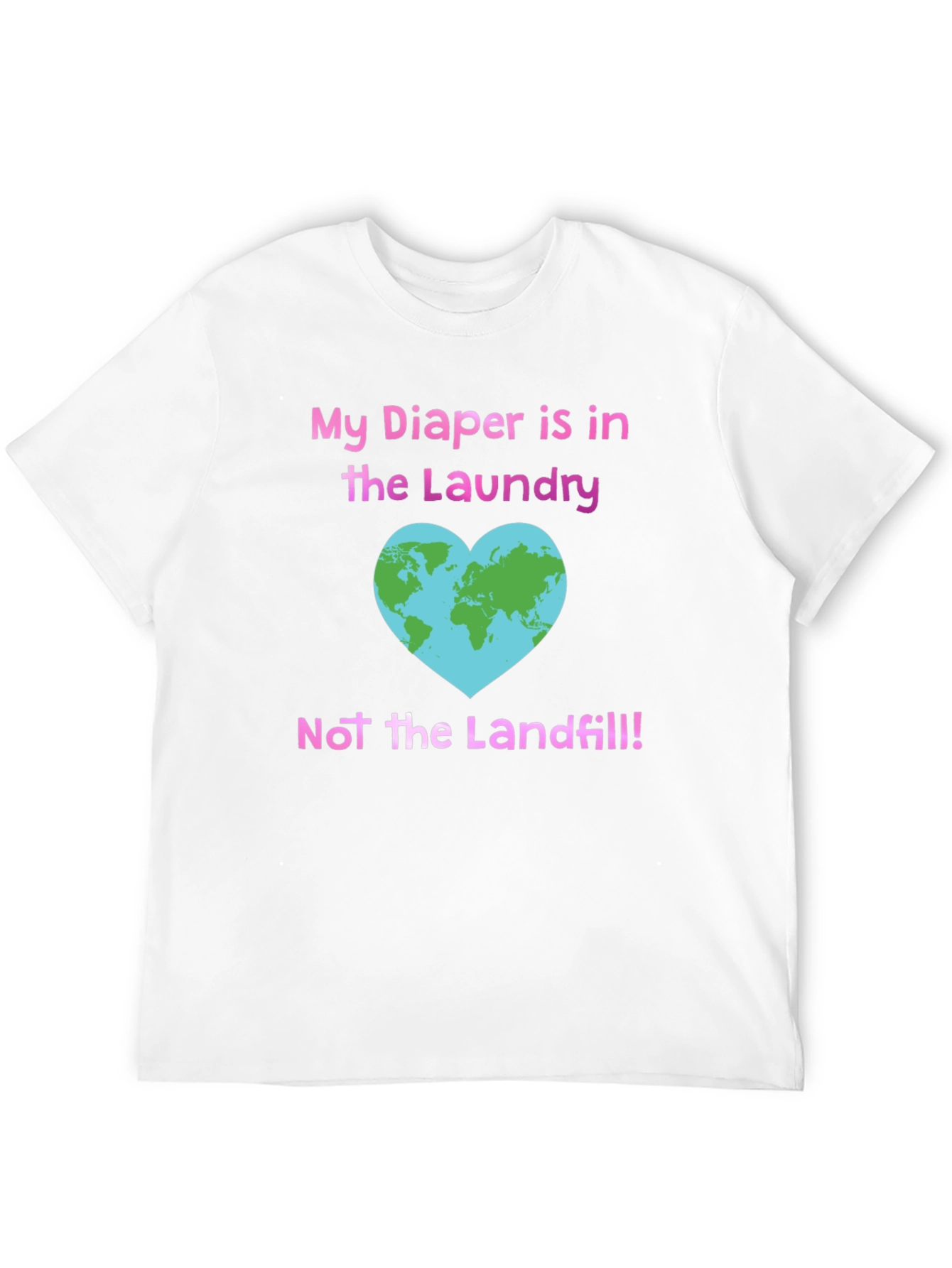 Black Eco-Friendly Diaper Laundry T-Shirt view 12