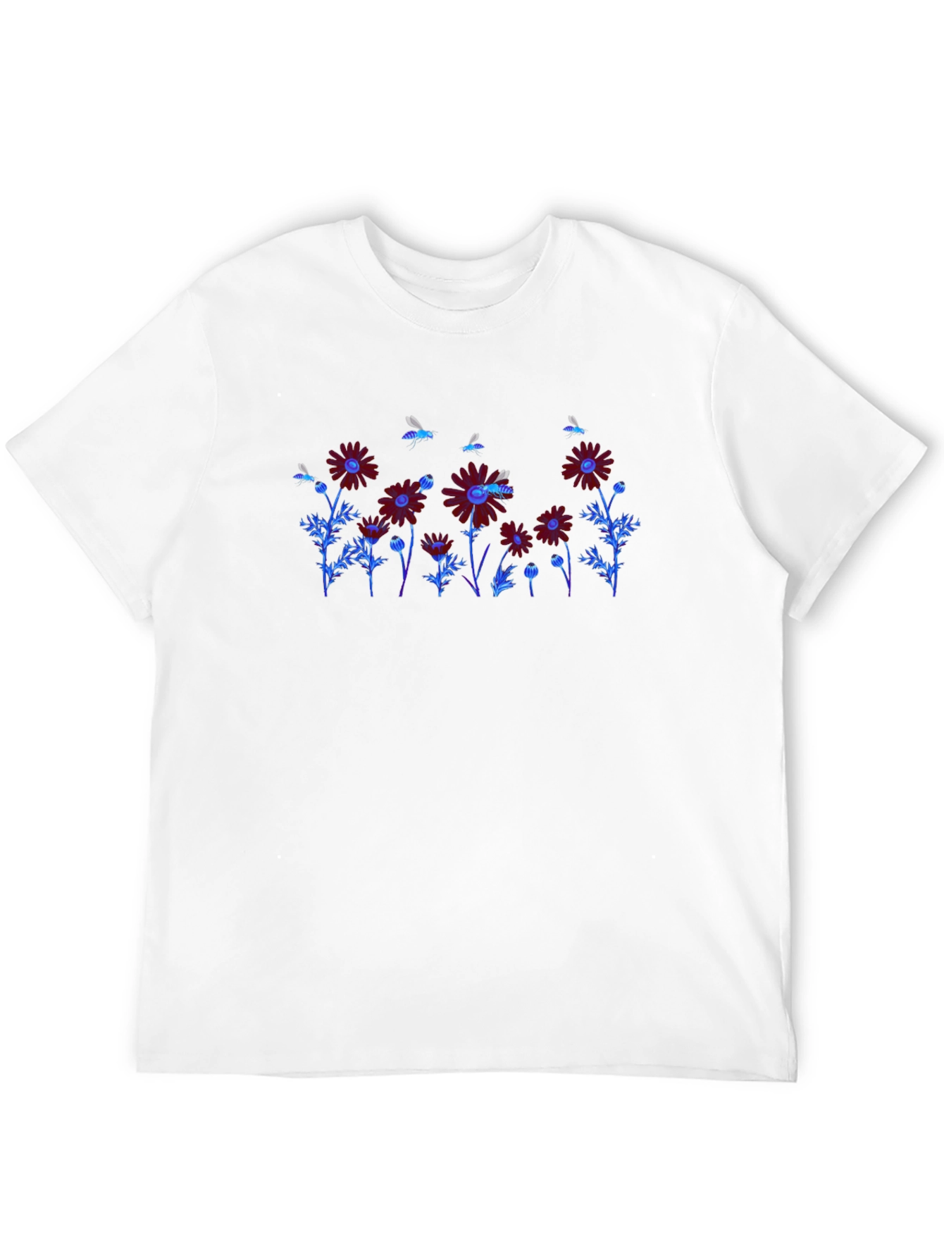 Black Floral Graphic Print Crew Neck T-Shirt view 12