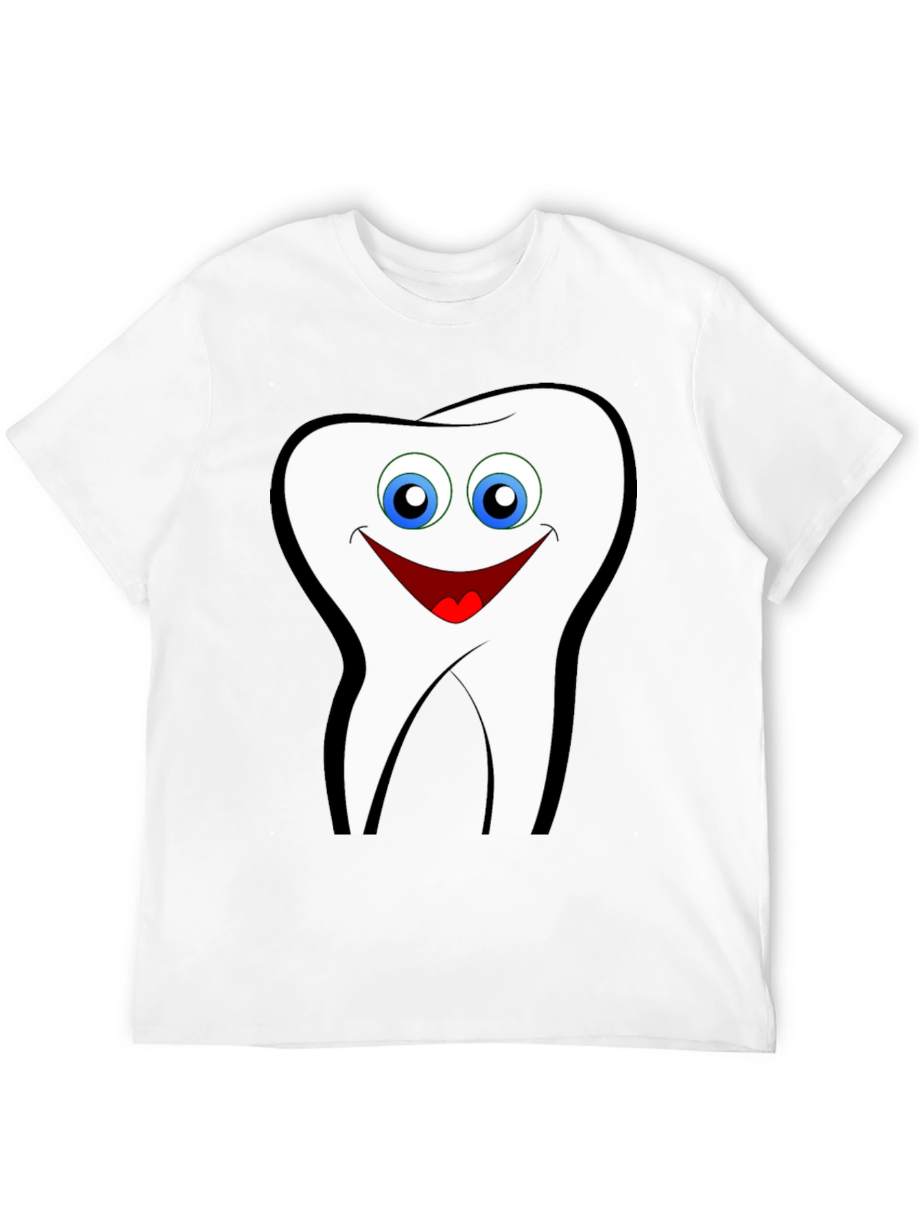 Black Smiling Tooth Graphic T-Shirt - Black Cotton Tee view 12