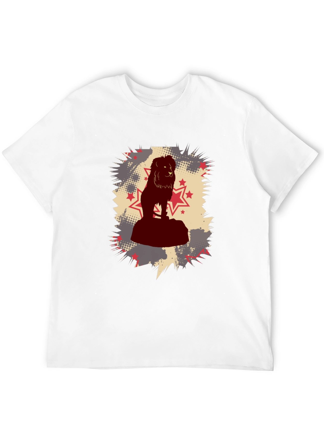 Black Lion Star Graphic Black T-Shirt view 12