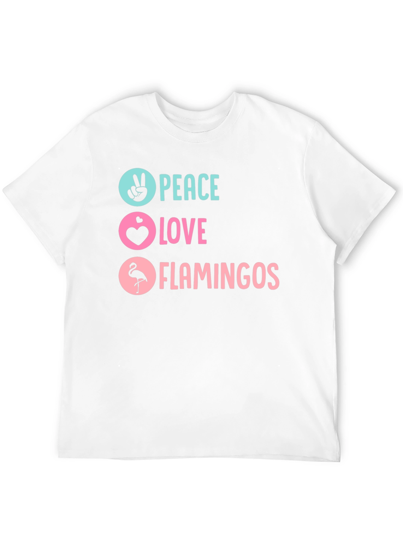 Peace Love Flamingos Graphic T-Shirt - 12