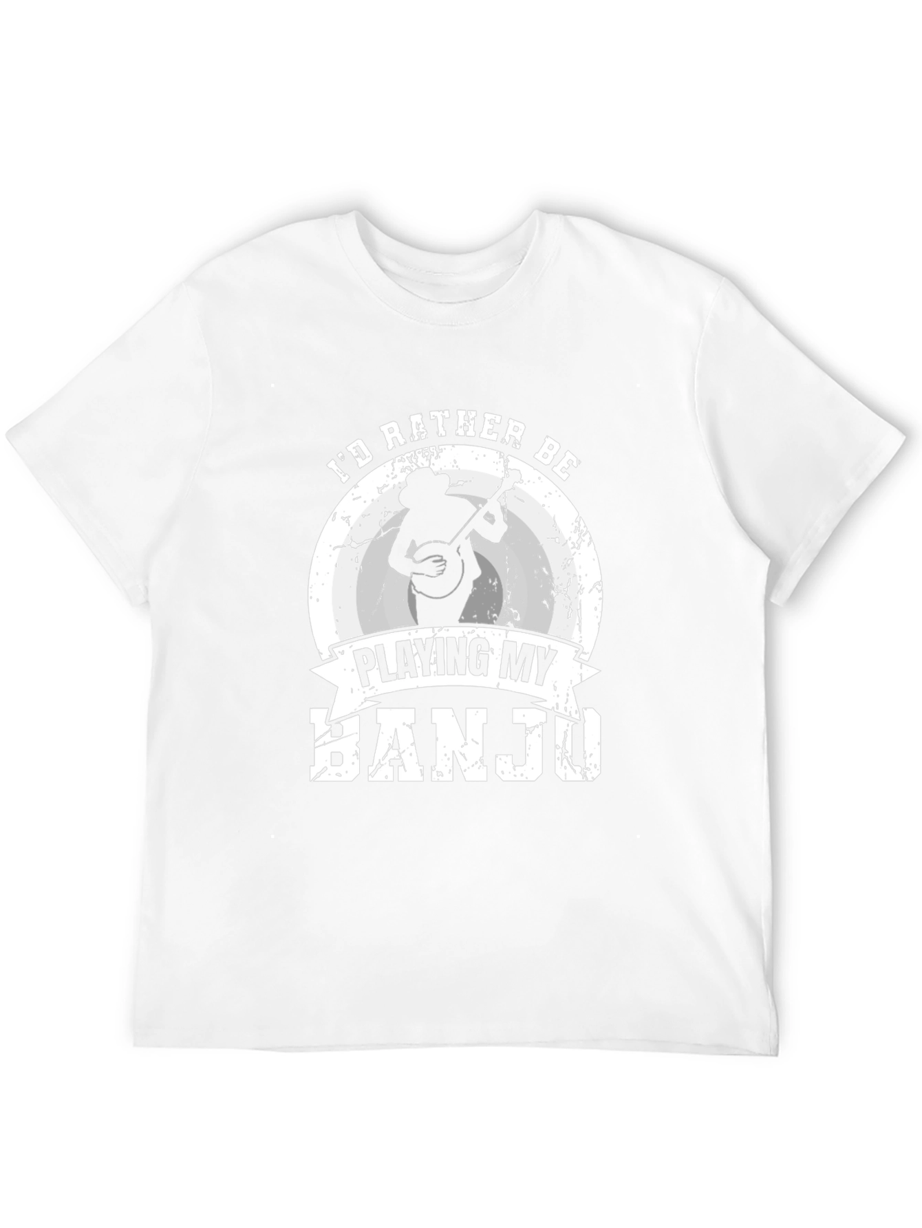 Black I'd Rather Be Playing My Banjo T-Shirt view 12