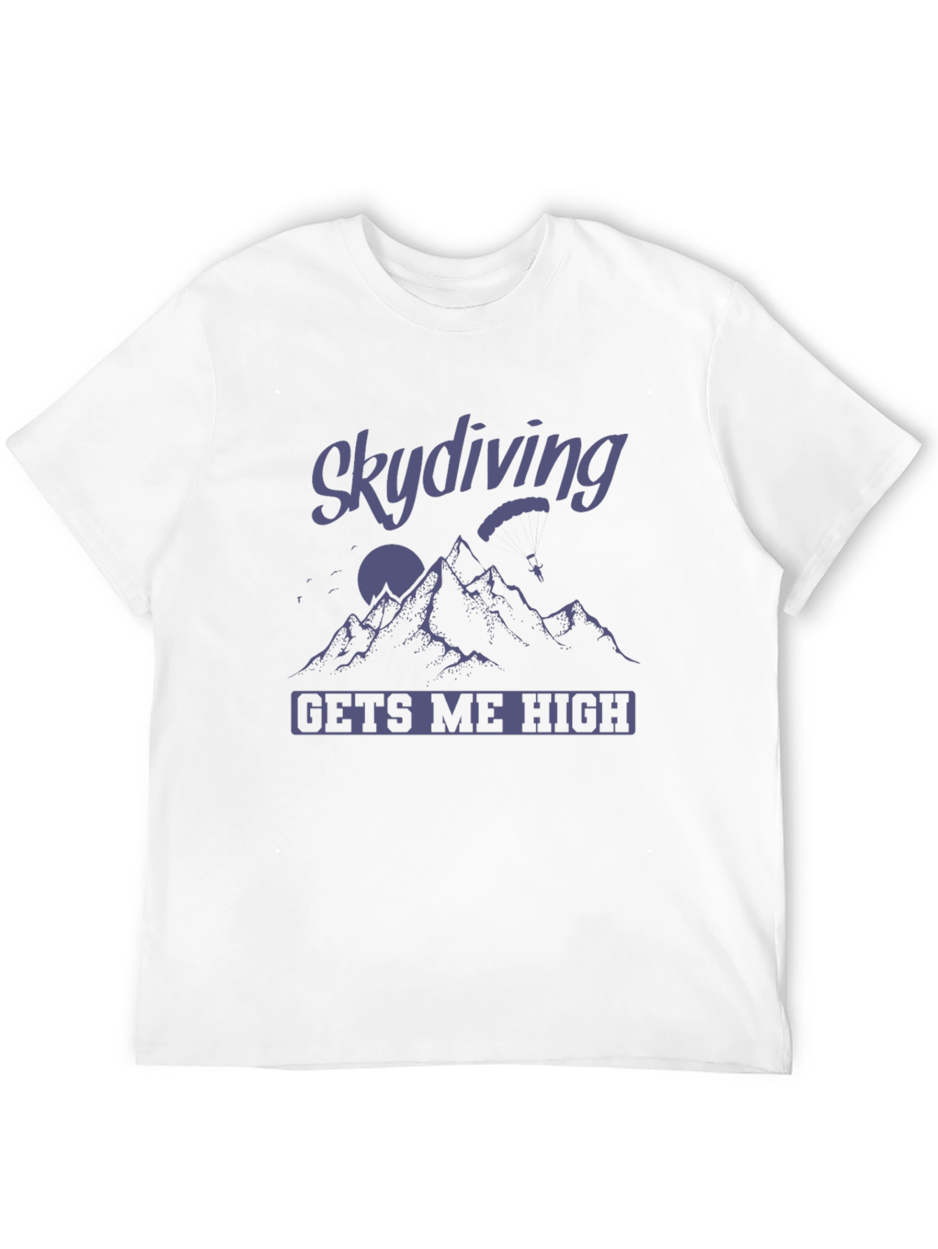 Black Skydiving Gets Me High T-Shirt view 12