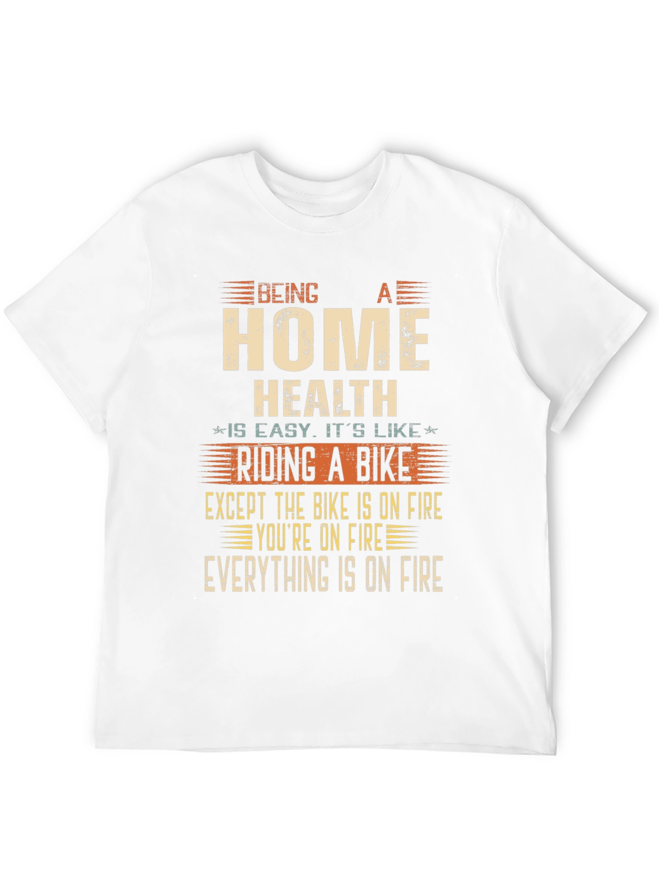 Black Home Health Riding a Bike T-Shirt view 12