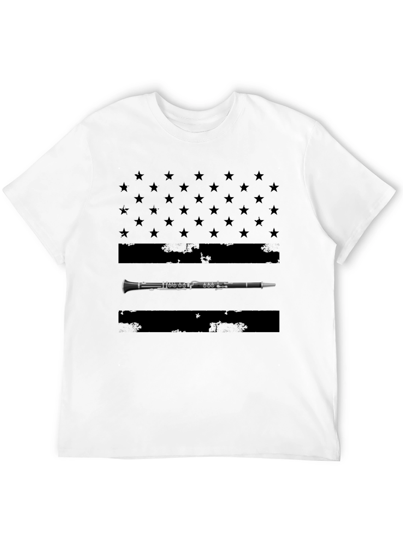 Black Clarinet American Flag T-Shirt view 12