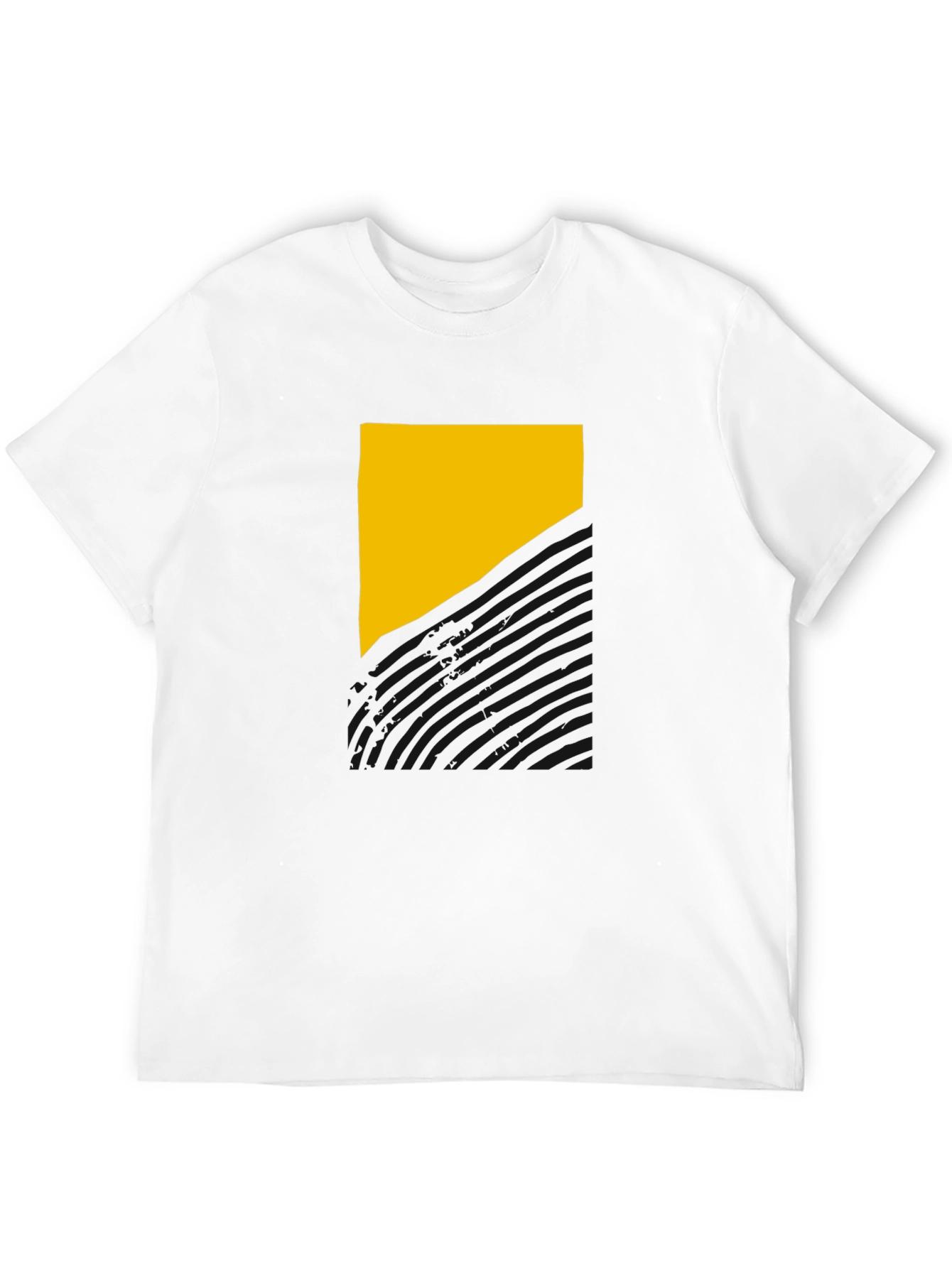 Black Abstract Geometric T-Shirt view 12