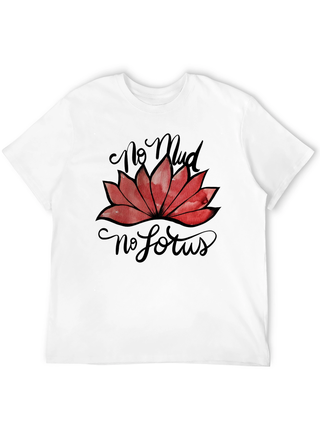 No Mud No Lotus Graphic T-Shirt - Black - 12