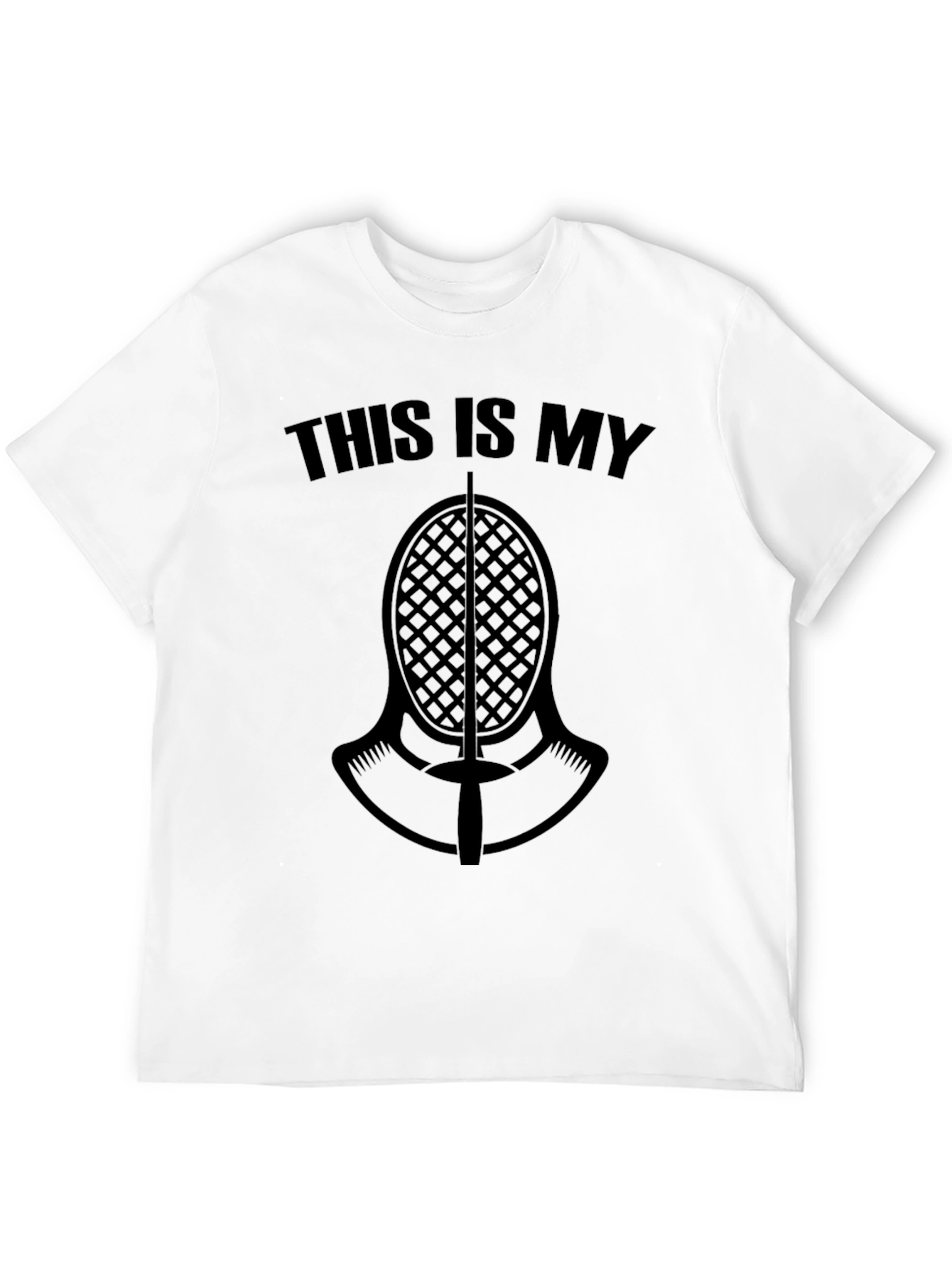 Black Fencing Mask T-Shirt: This Is My Fencing Mask view 12