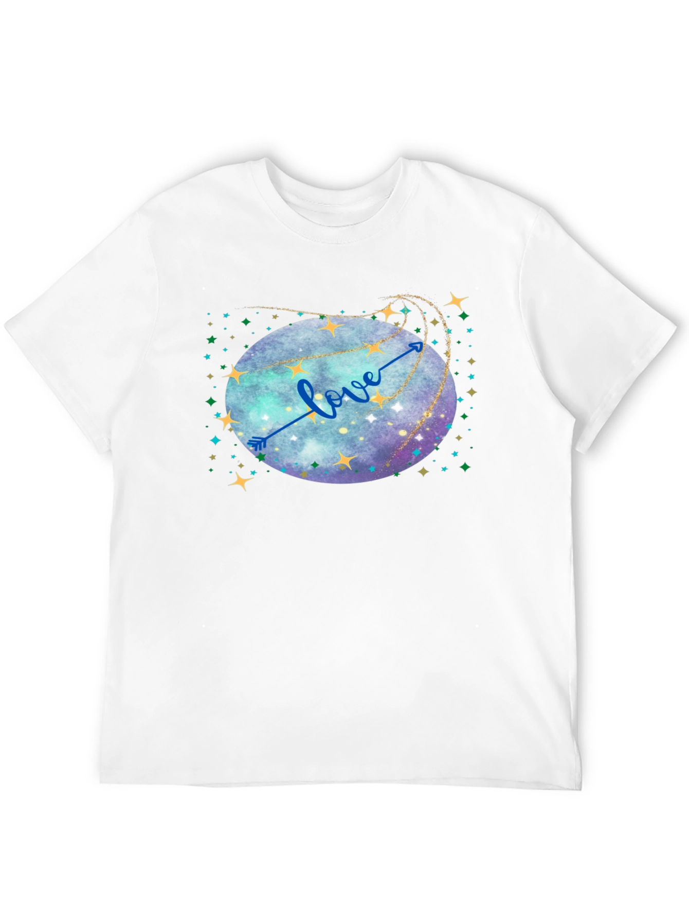 Black Love Arrow Galaxy T-Shirt view 12