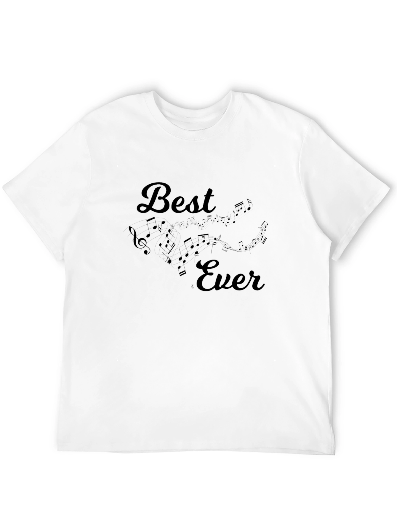 Black Best Ever Music Notes T-Shirt - Black view 12