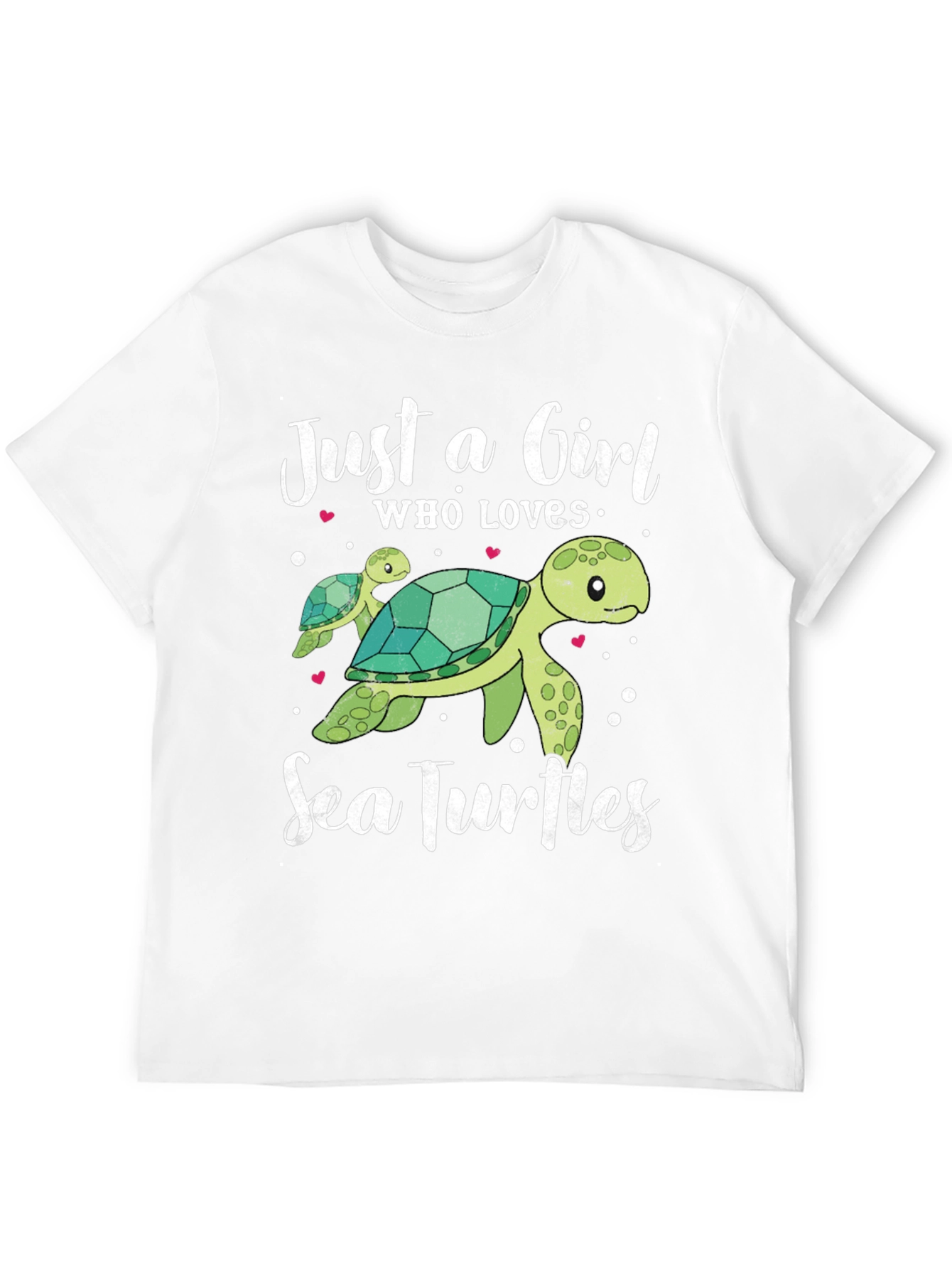 Black Just A Girl Who Loves Sea Turtles T-Shirt view 12