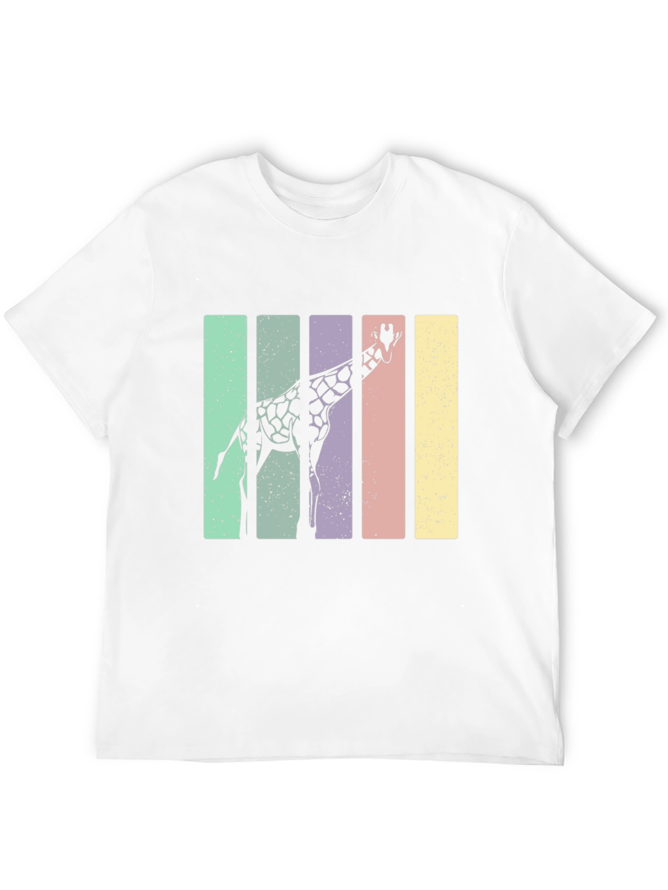 Black Giraffe Retro Stripes Graphic Tee view 12