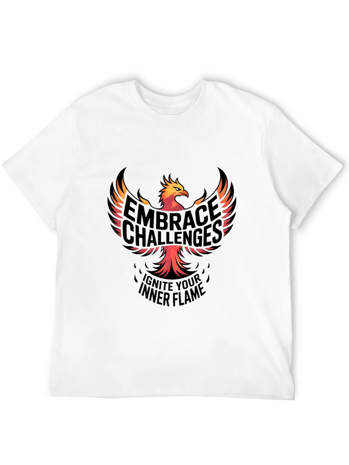 Black Embrace Challenges Graphic Tee - Ignite Your Inner Flame view 12