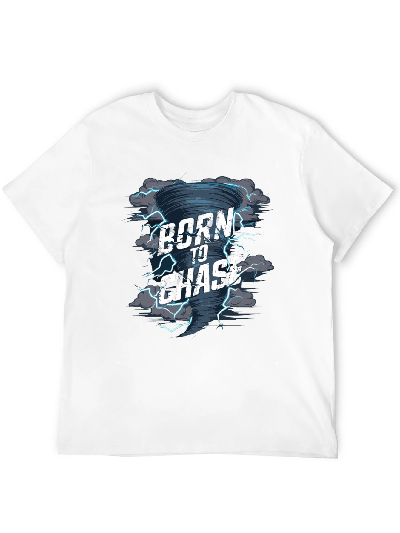 Black Born to Chase Tornado Graphic T-Shirt view 12