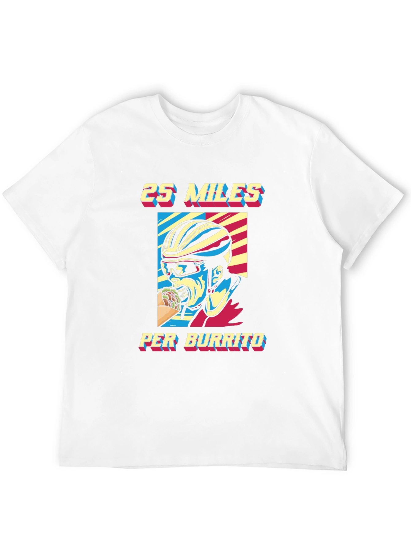 Black 25 Miles Per Burrito Graphic T-Shirt view 12