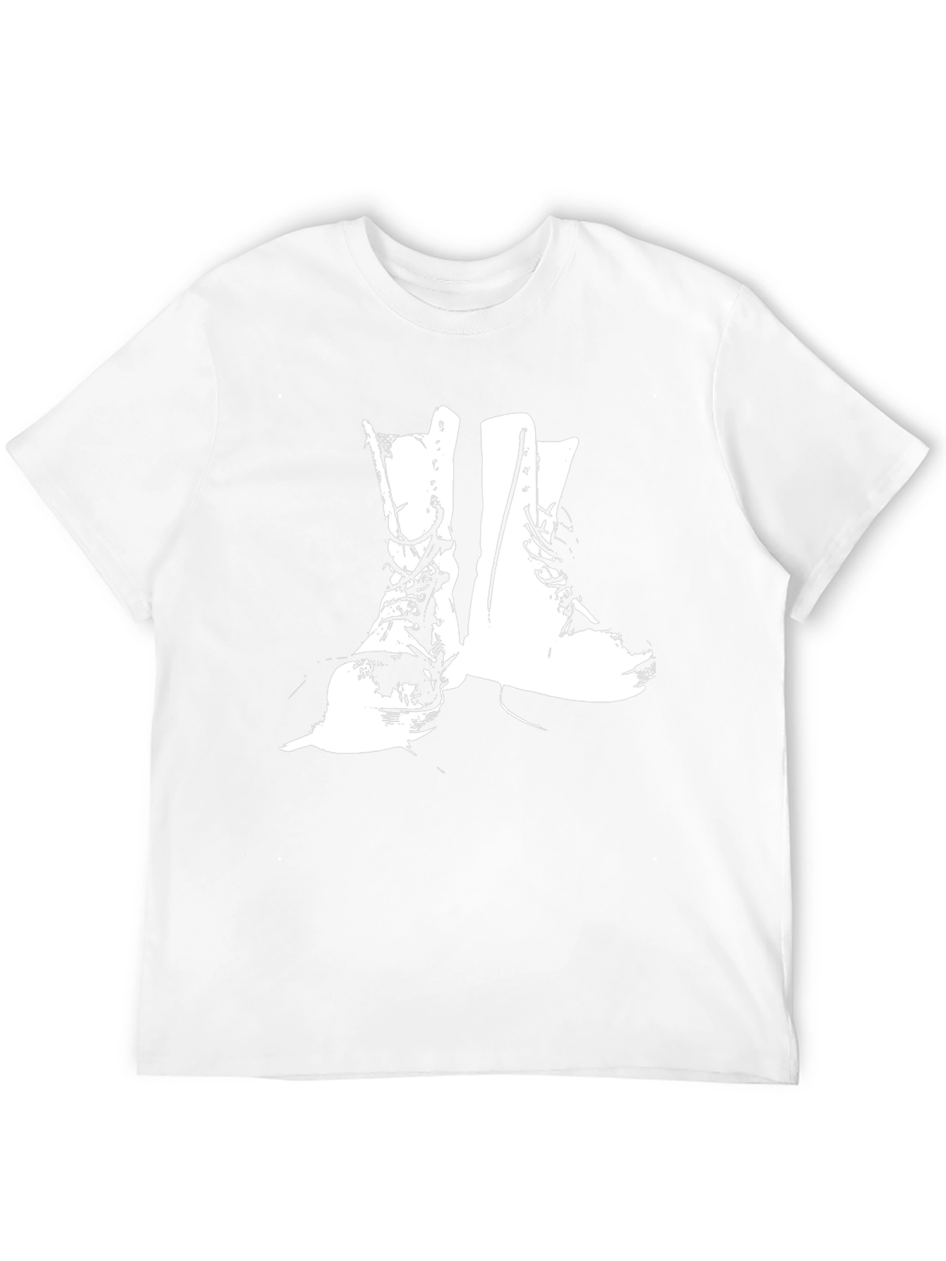 Black Graphic Boots Print T-Shirt - Black view 12