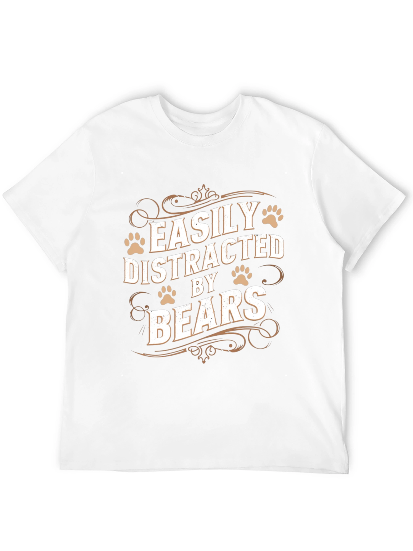 Black Easily Distracted By Bears T-Shirt - Funny Bear Lover Tee view 12
