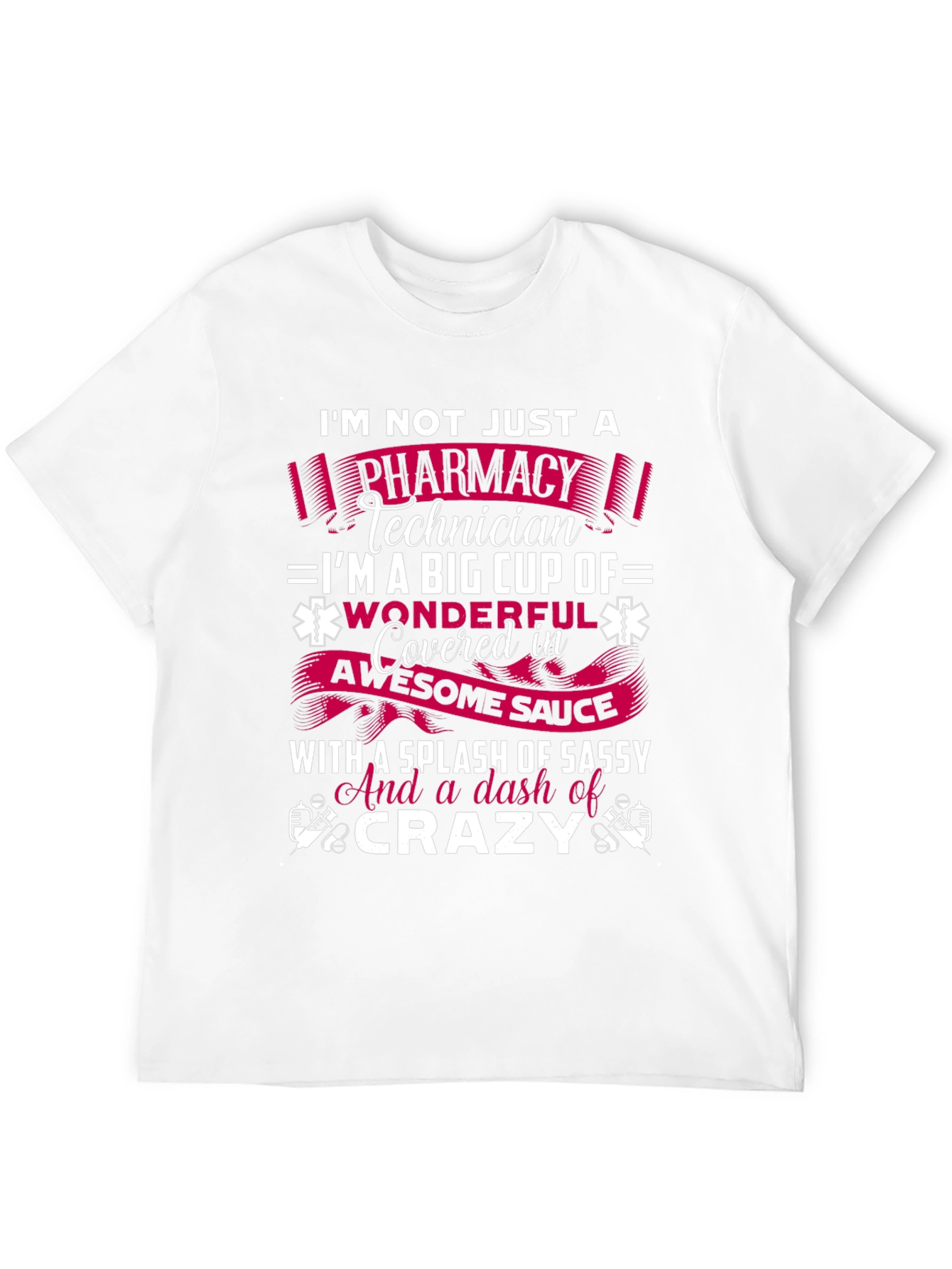 Black Pharmacy Technician Sassy Crazy Graphic Tee view 12