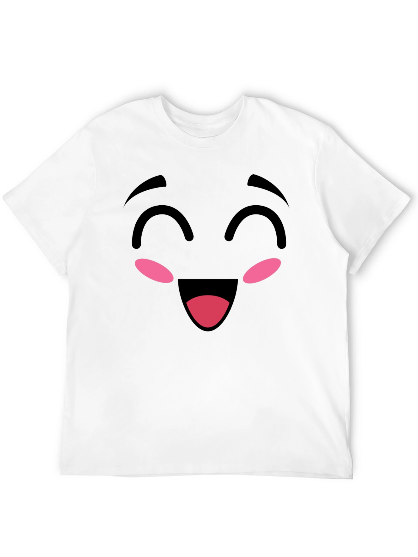 Black Happy Face Graphic Tee - Soft Cotton Blend view 12